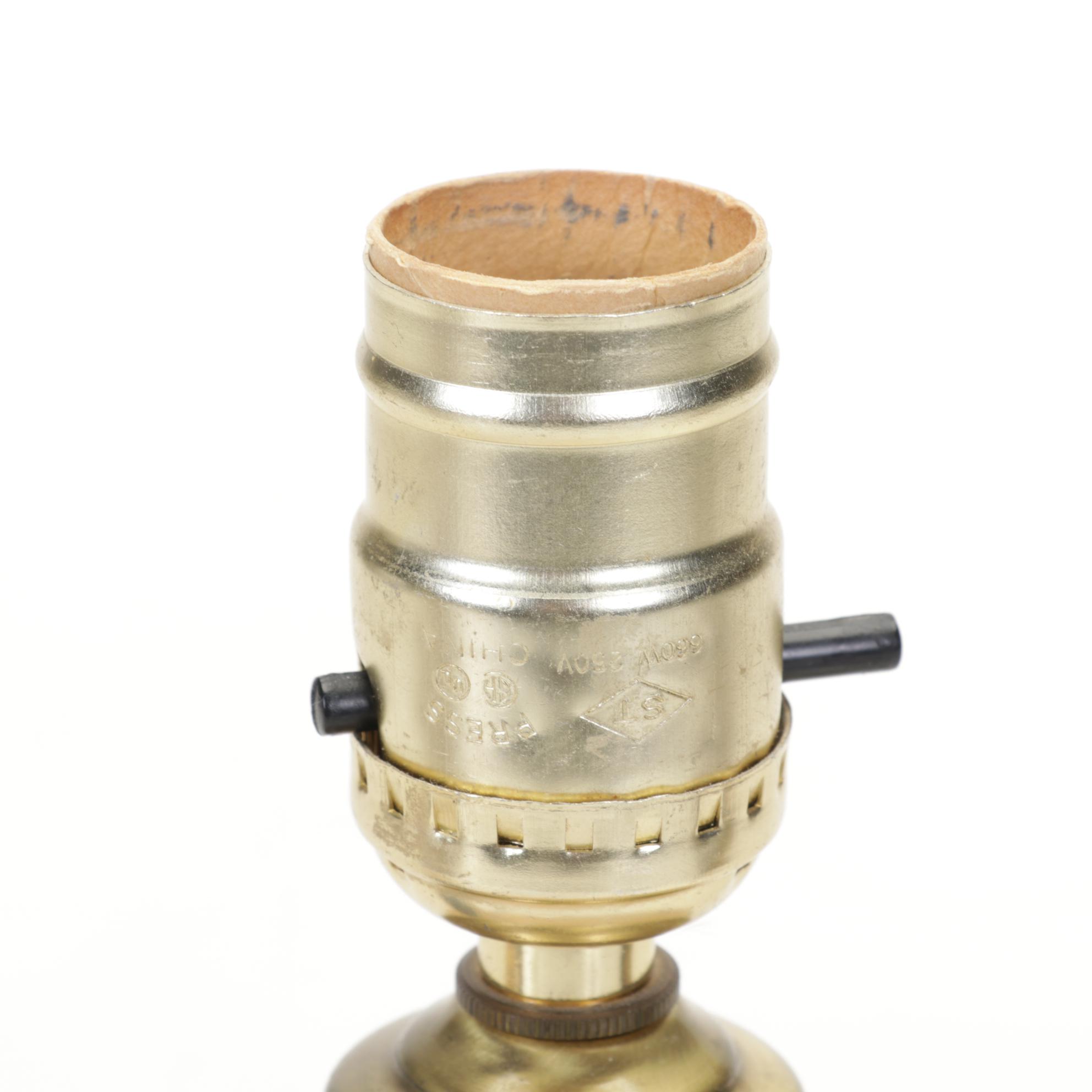 Salt O Thee Earth Pottery Salt-Glazed Lamp, Pitcher, and Honey Pot, 1990s