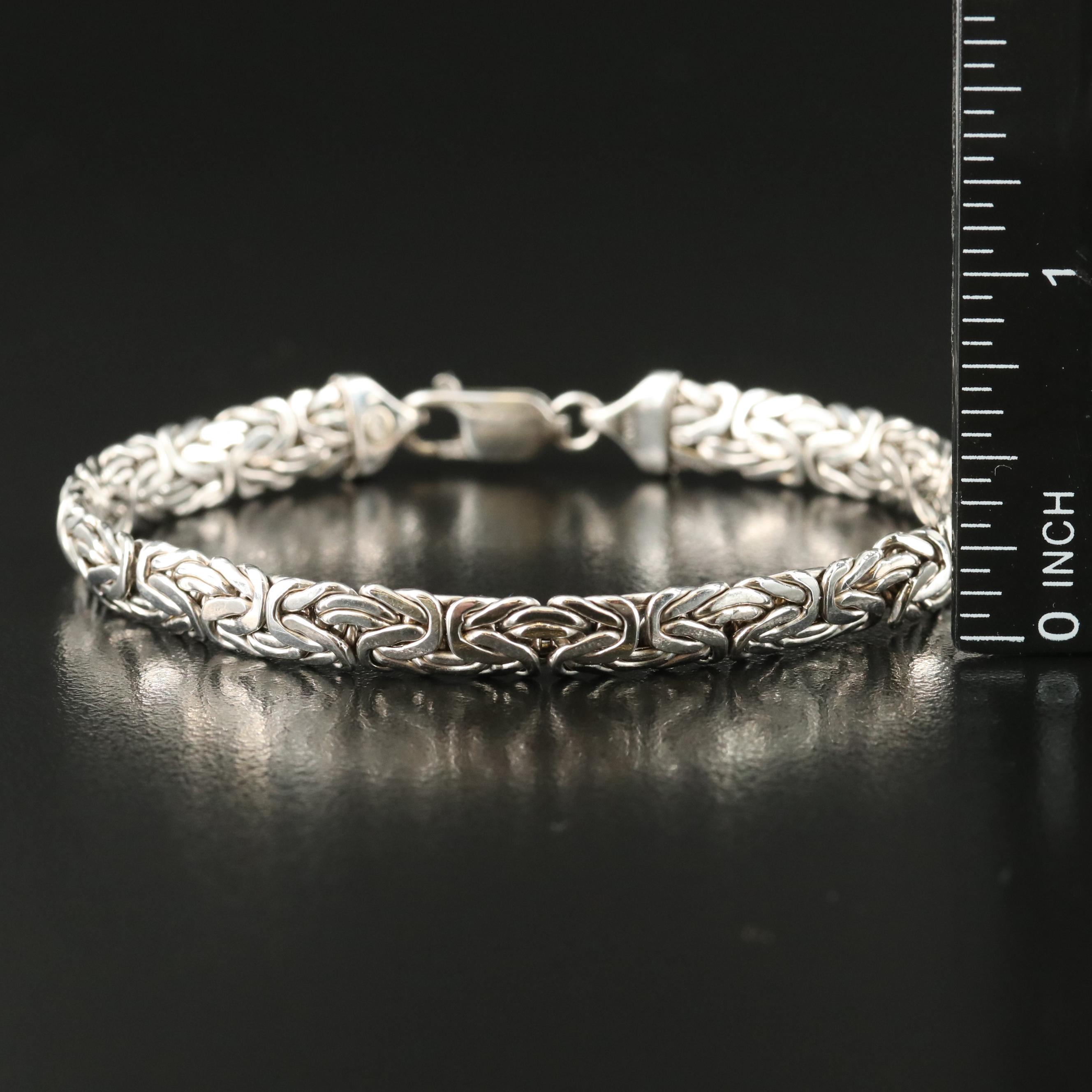 14K Flat Byzantine Link Bracelet