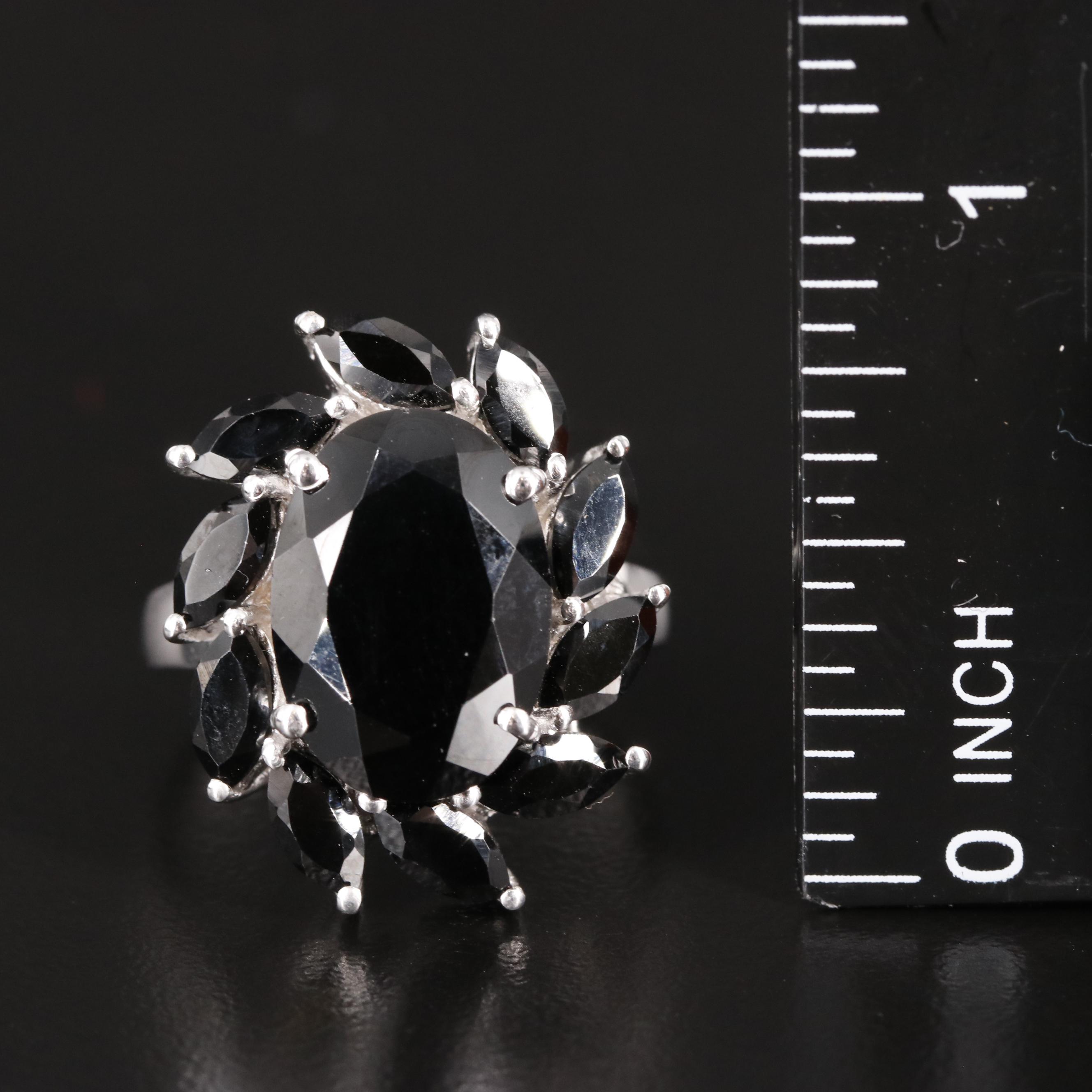 Sterling Cubic Zirconia Sunburst Ring