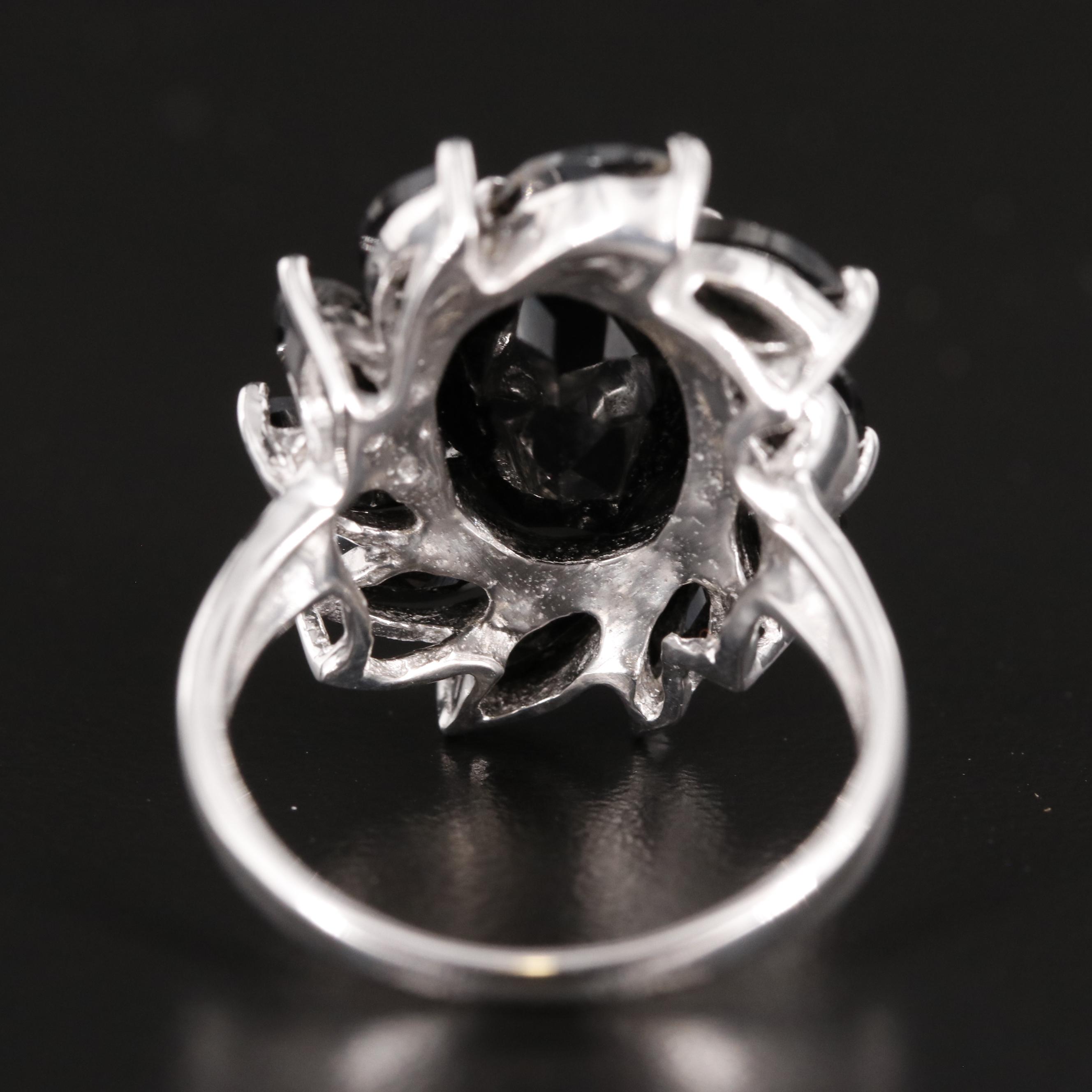 Sterling Cubic Zirconia Sunburst Ring