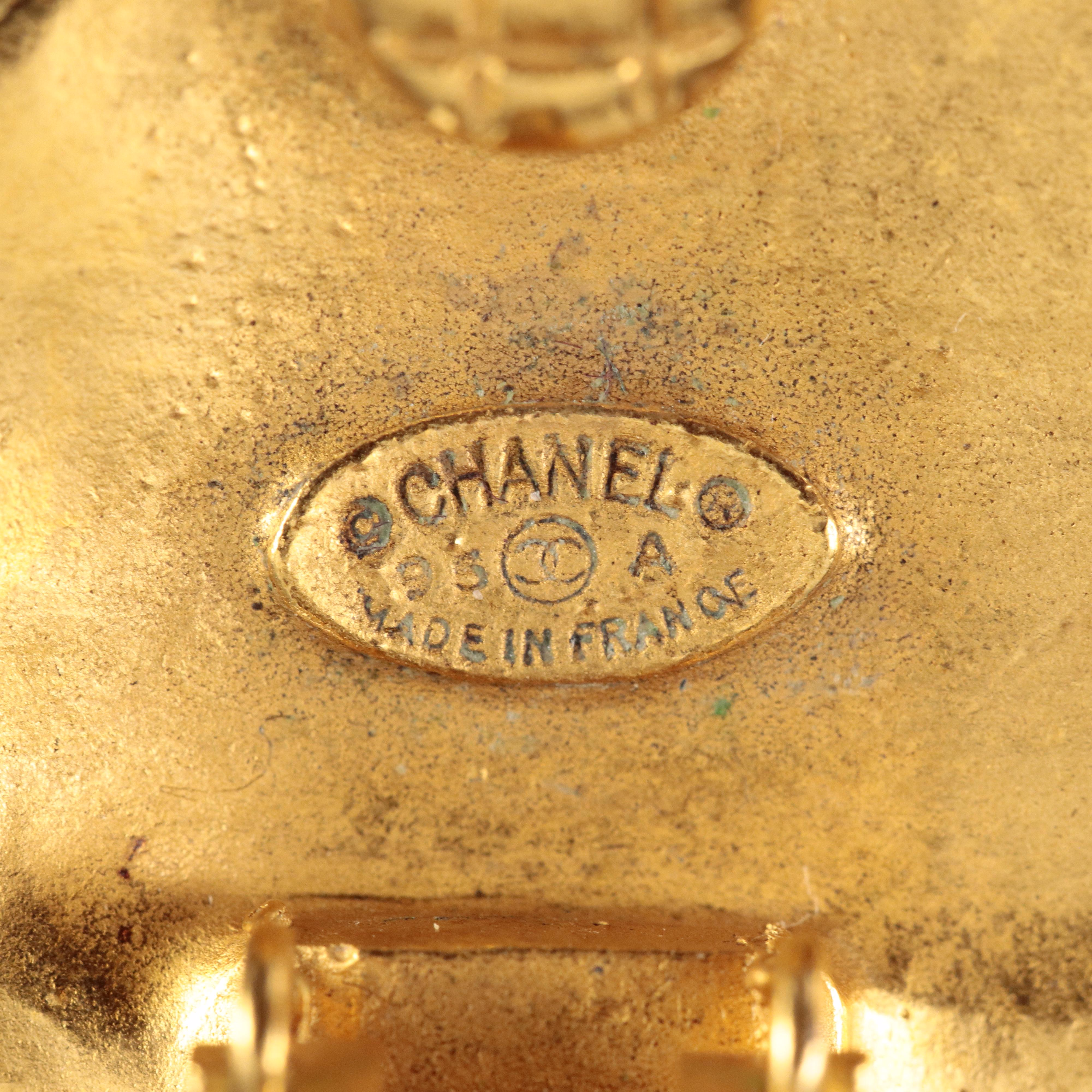 Chanel Rhombus Logo Earrings