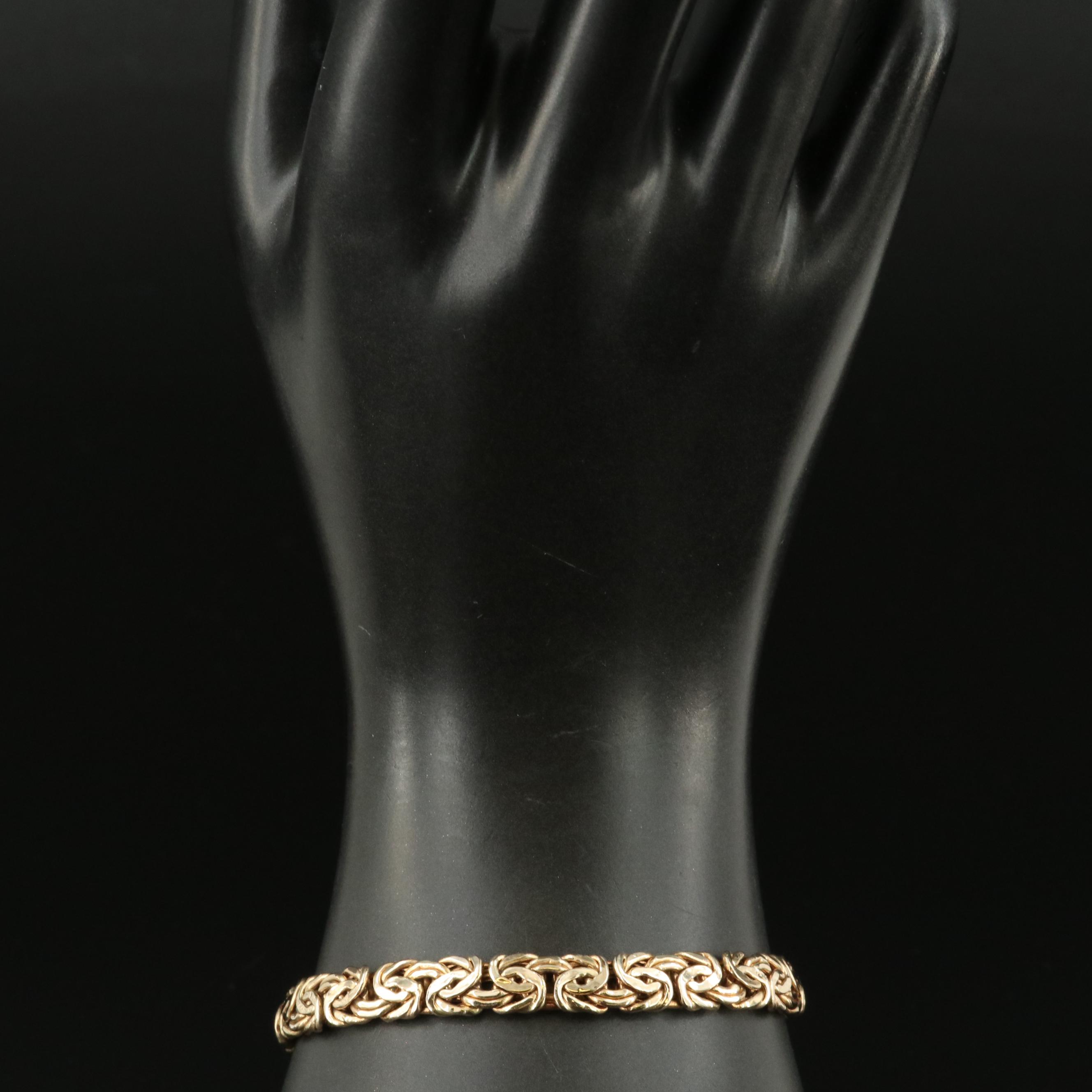 14K Flat Byzantine Bracelet