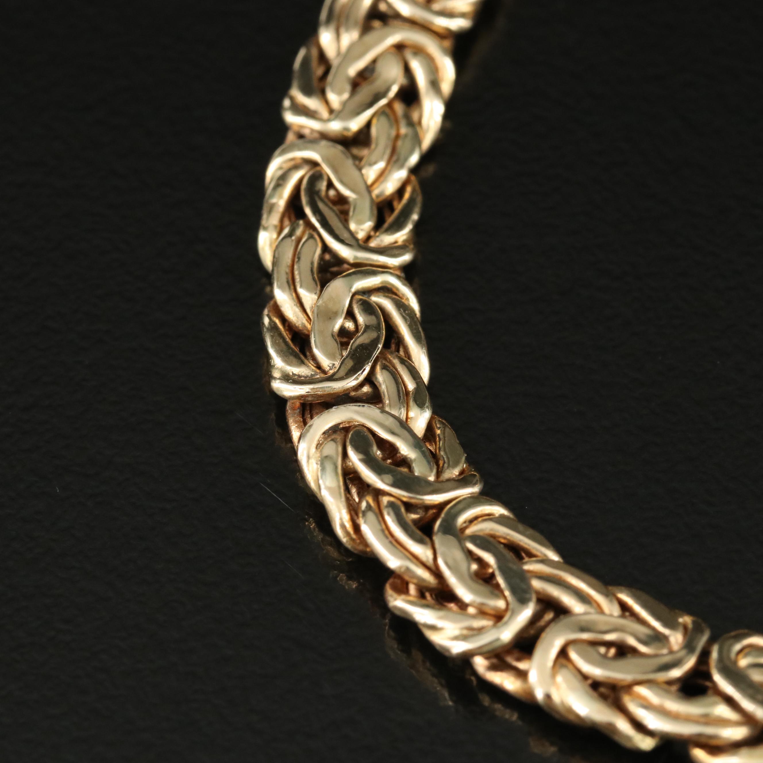14K Flat Byzantine Bracelet