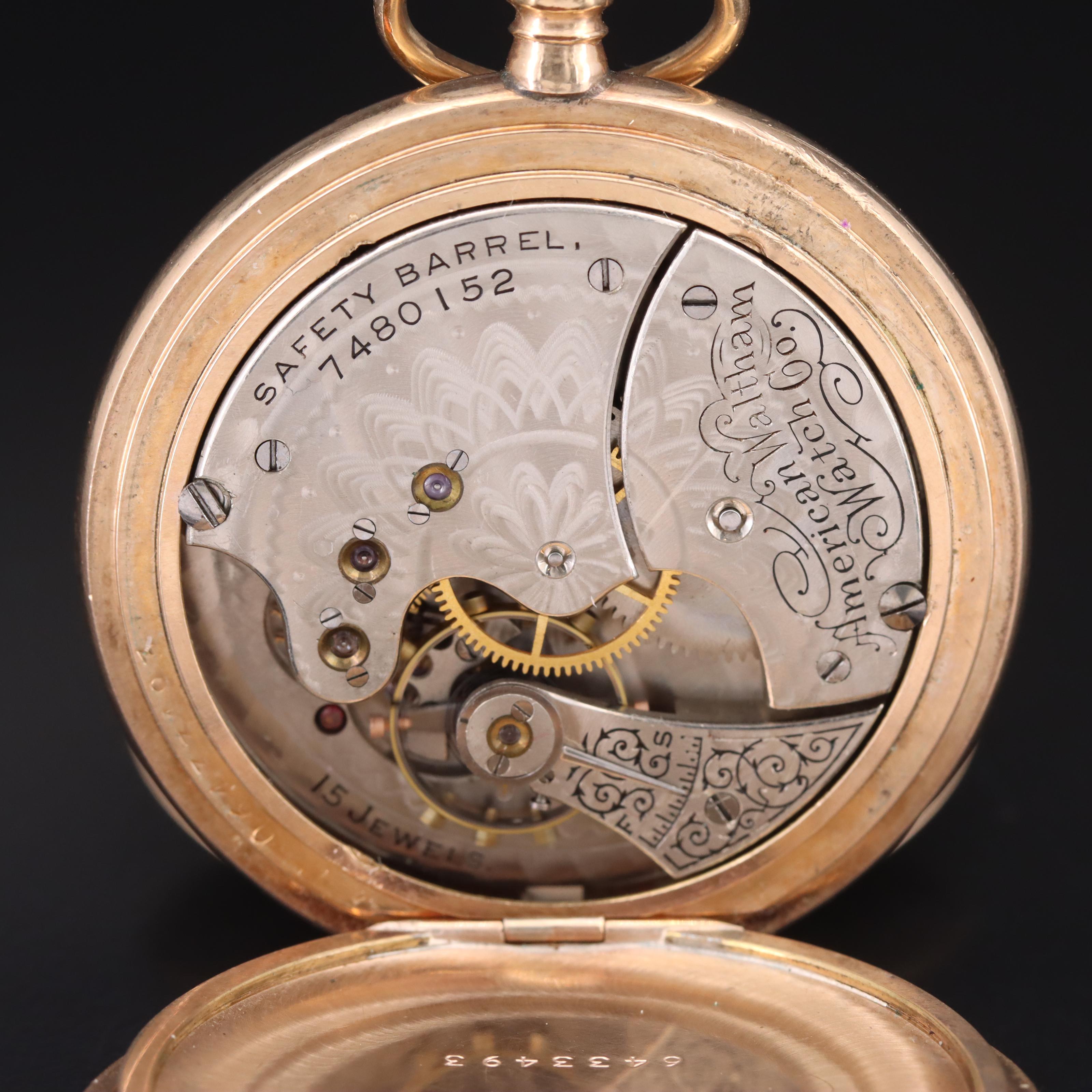 Antique Waltham Hunter Pocket Watch