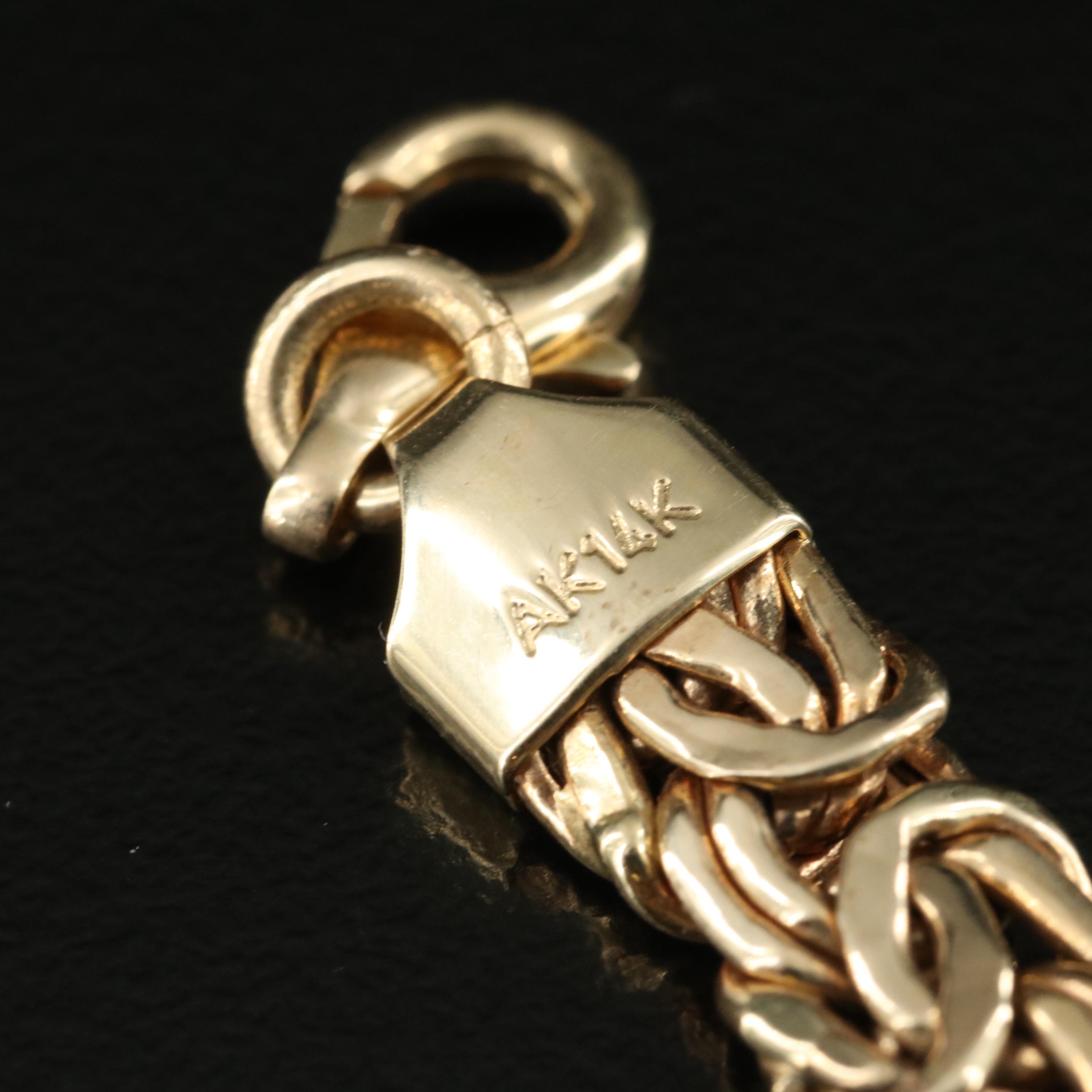 14K Flat Byzantine Bracelet