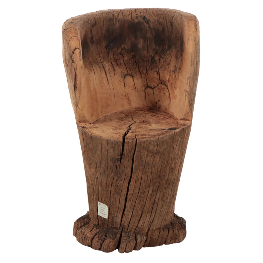 Hinggan (China) Carved Log Chair