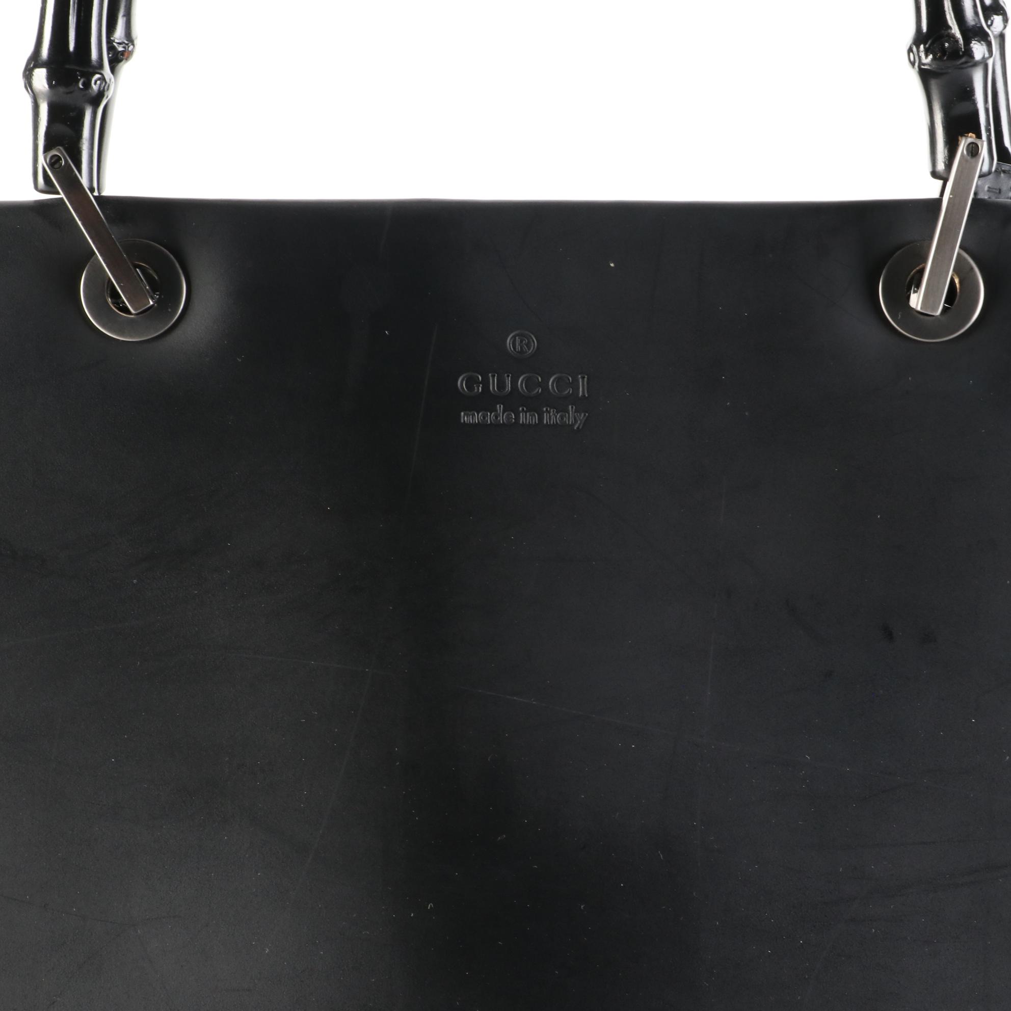 Gucci Bamboo Leather Tote Bag