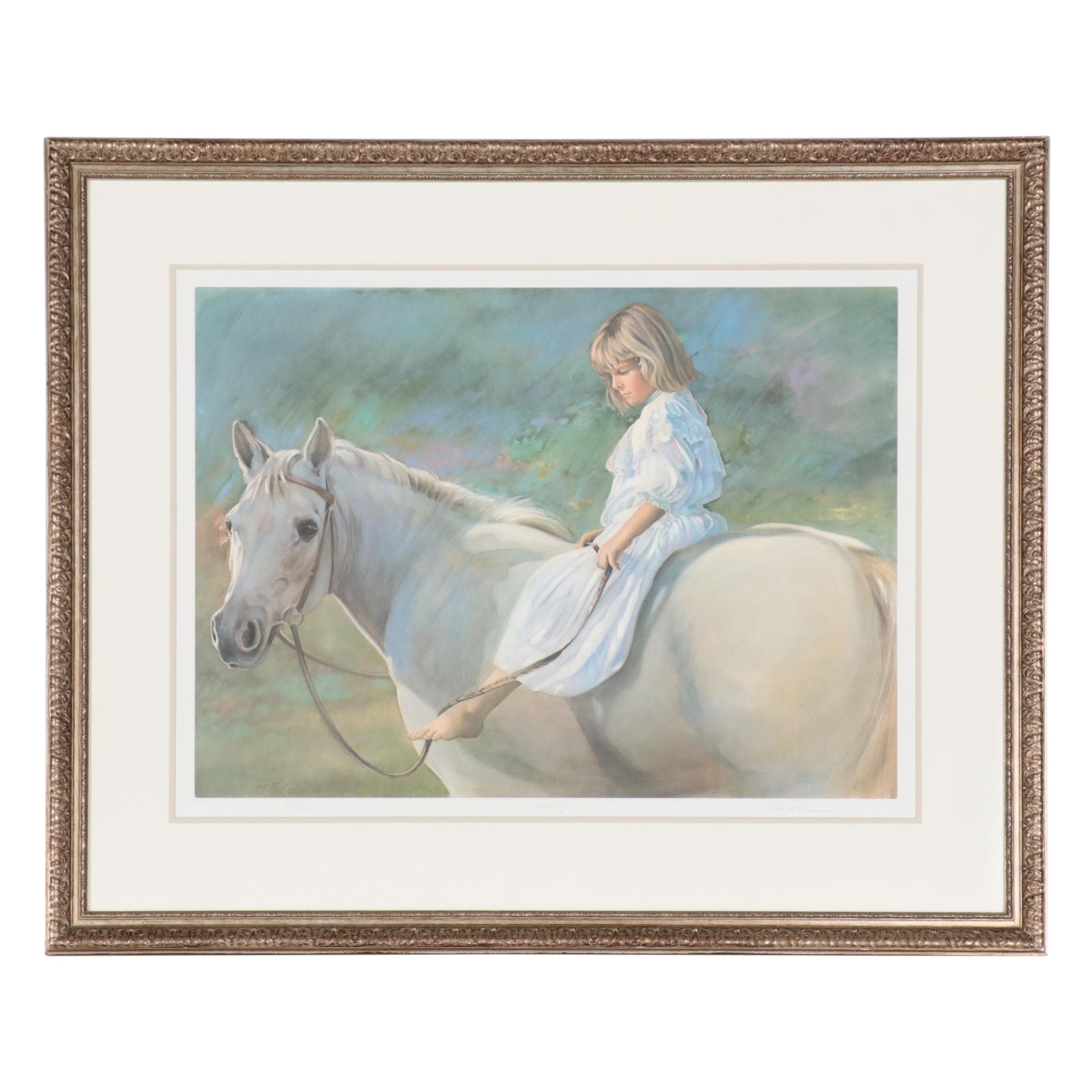 Nancy Noel Offset Lithograph "Ashley," Mid to Late 20th Century