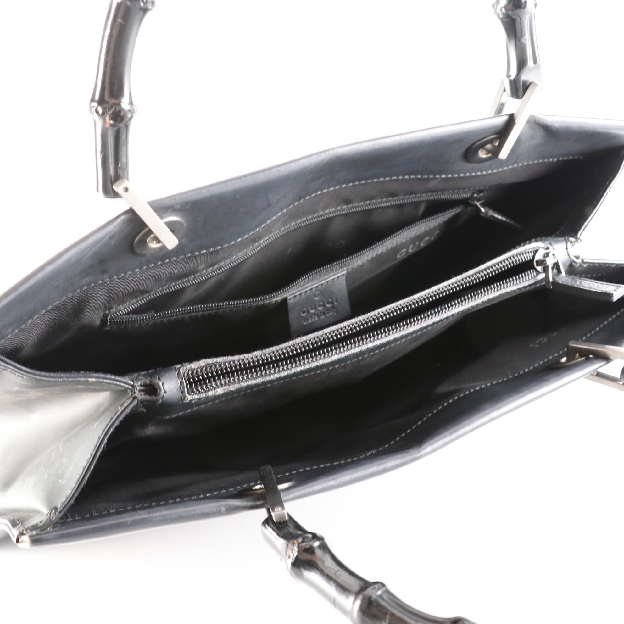 Gucci Bamboo Leather Tote Bag