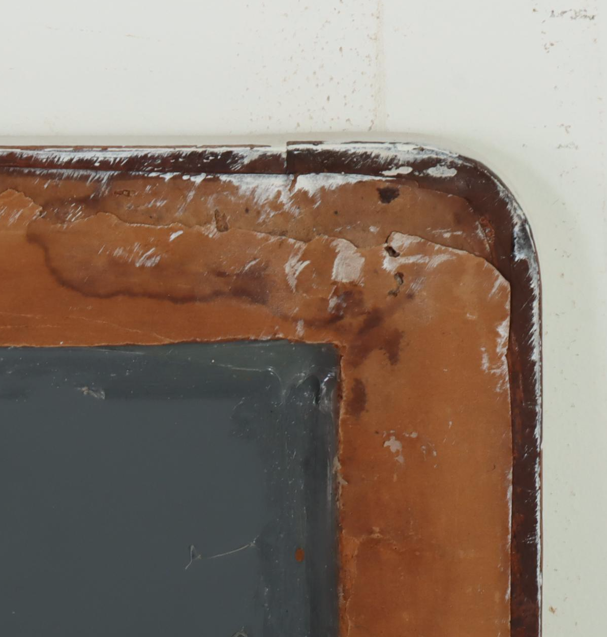 White-Painted and Relief-Carved Wall Mirror, 20th Century