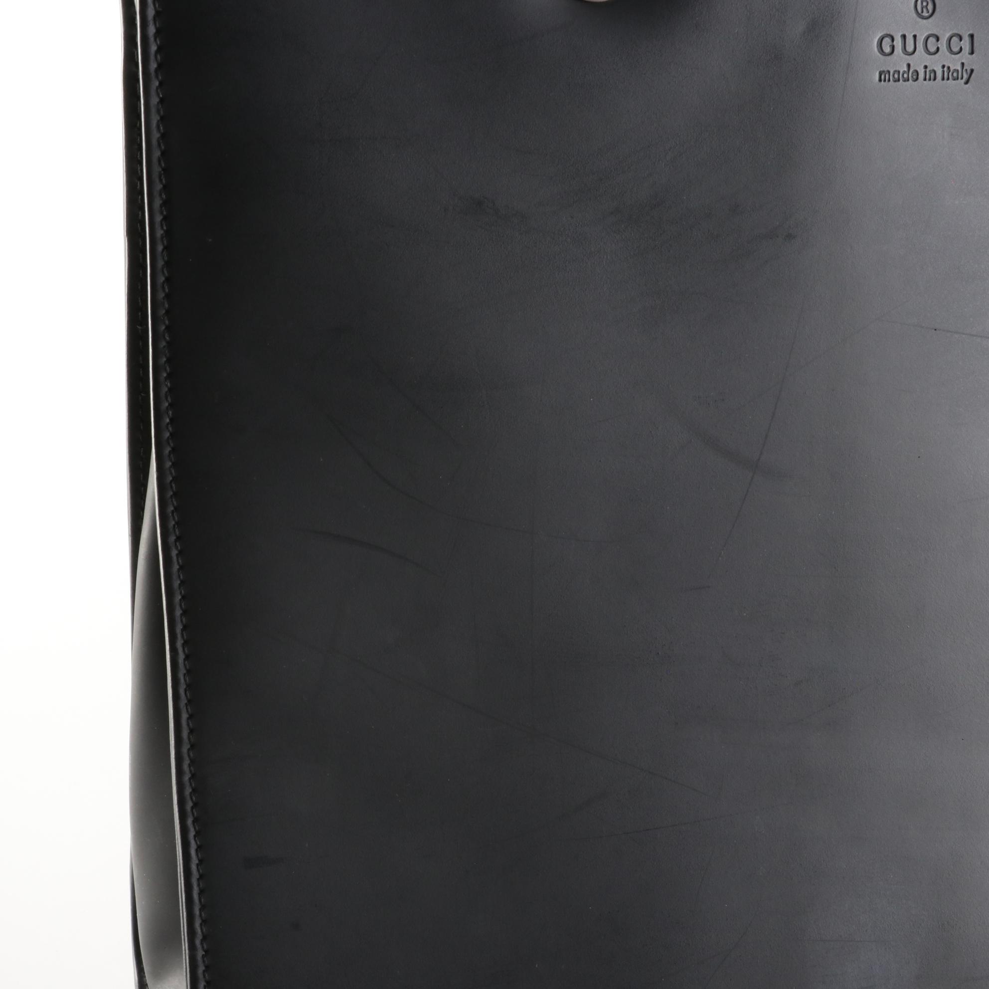 Gucci Bamboo Leather Tote Bag