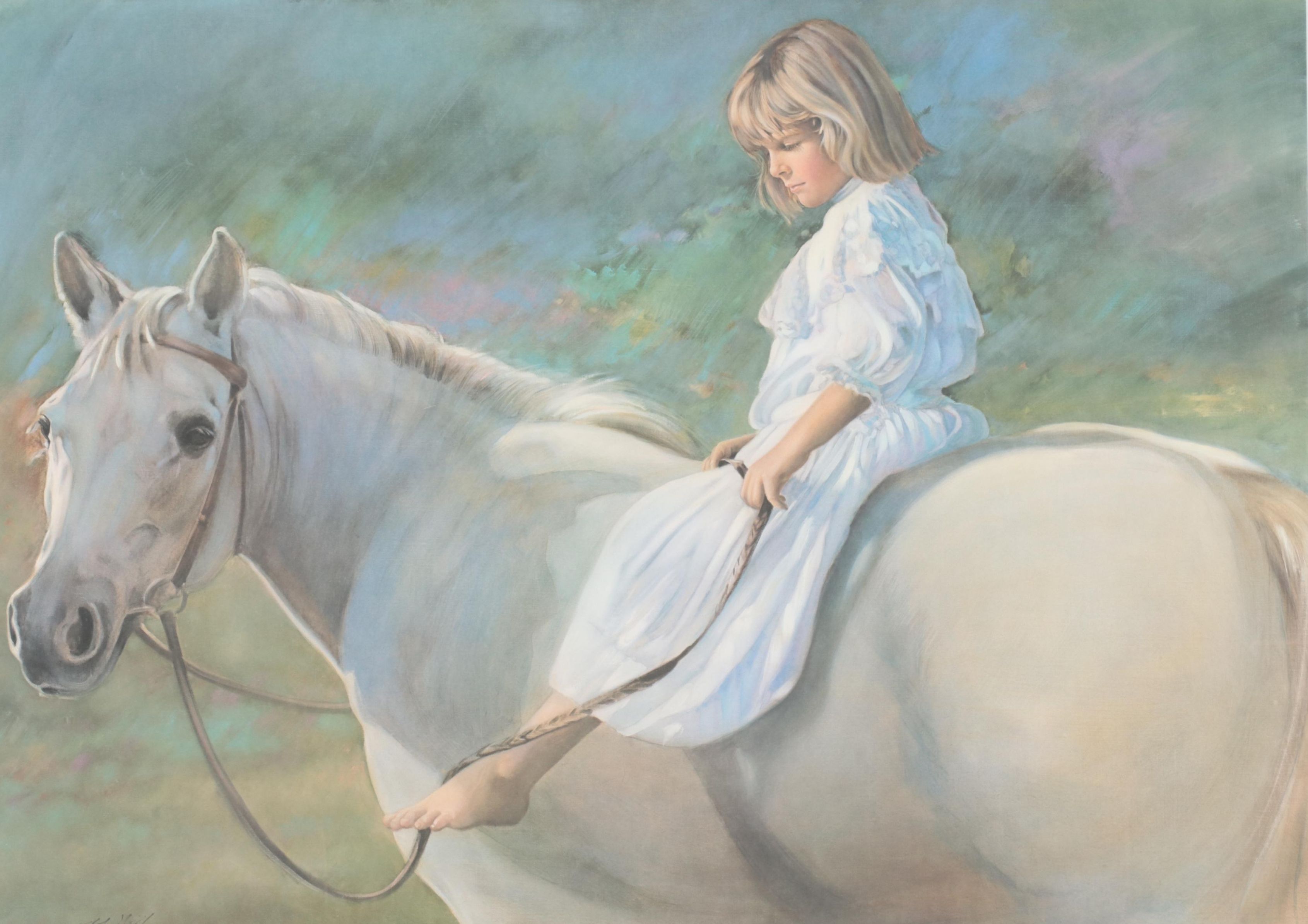 Nancy Noel Offset Lithograph "Ashley," Mid to Late 20th Century