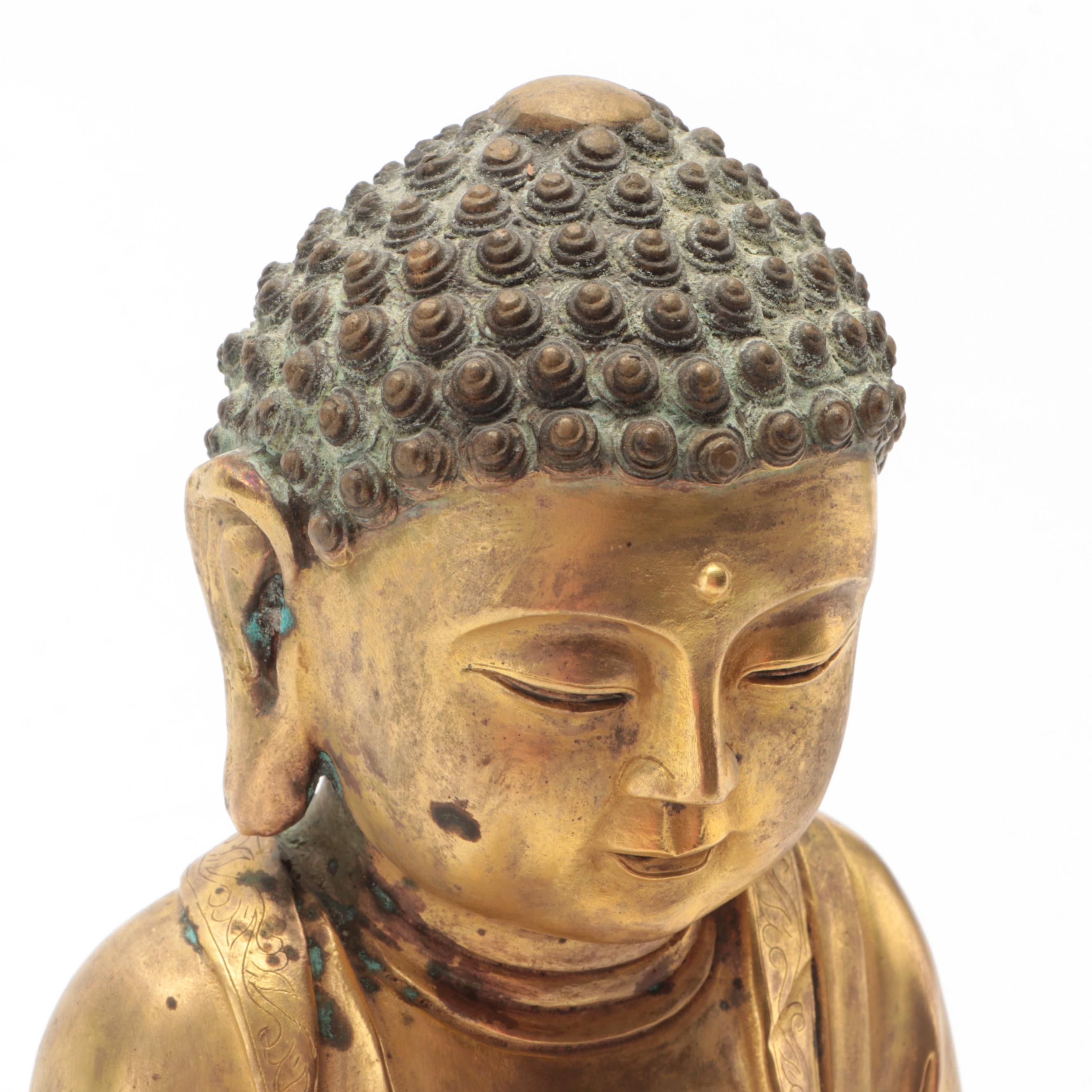 Japanese Gilt Bronze Buddha