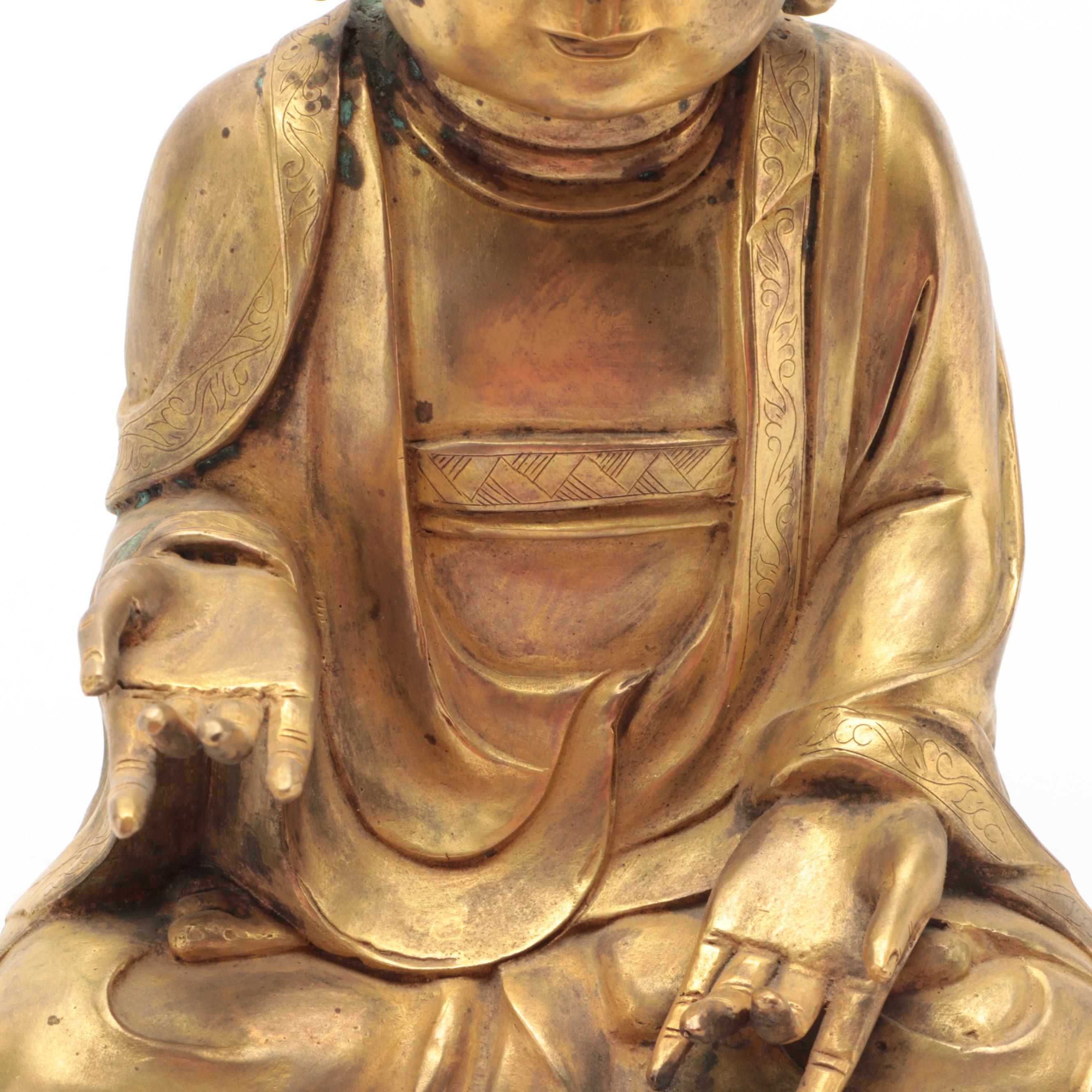 Japanese Gilt Bronze Buddha