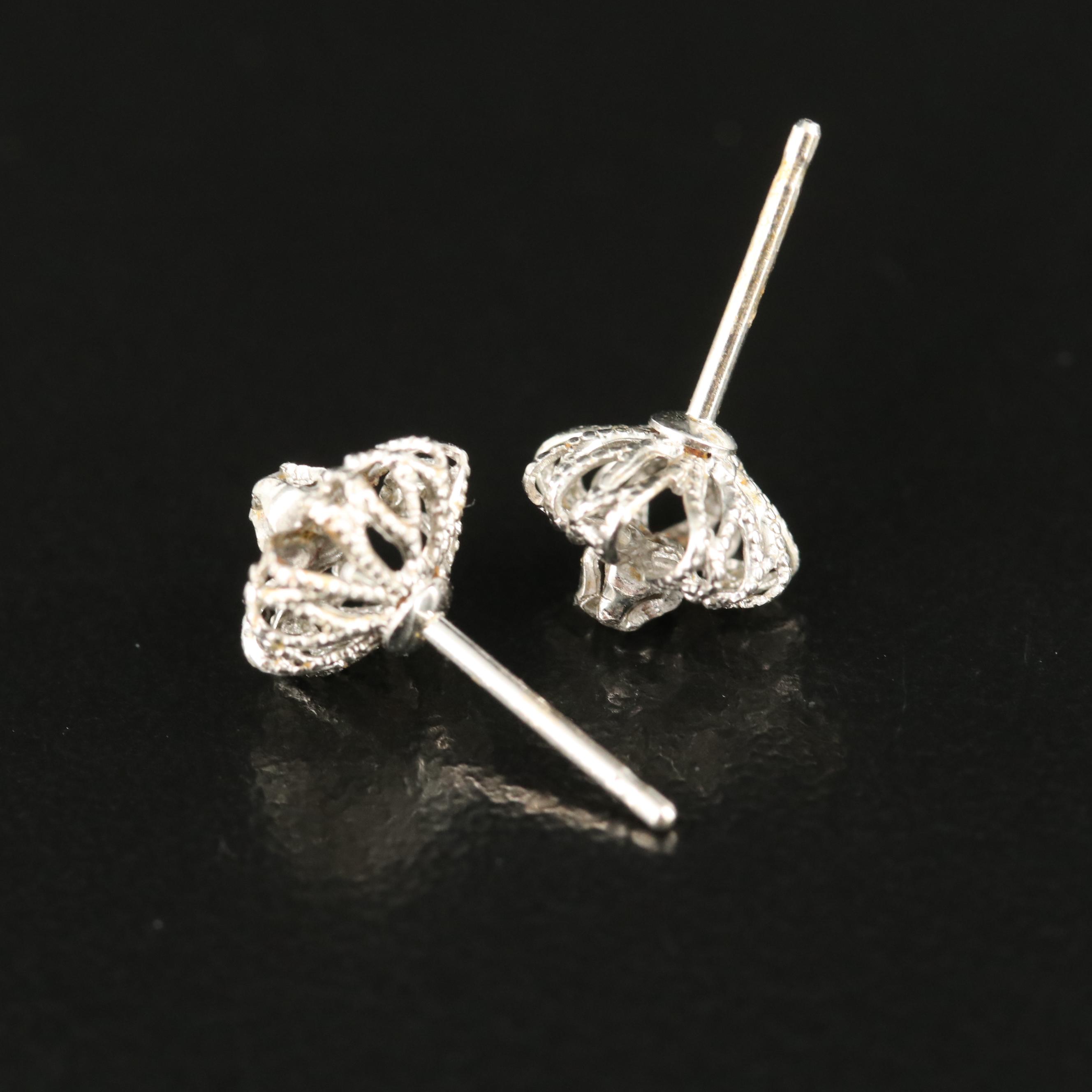 14K 0.02 CTW Diamond Maltese Cross Earrings