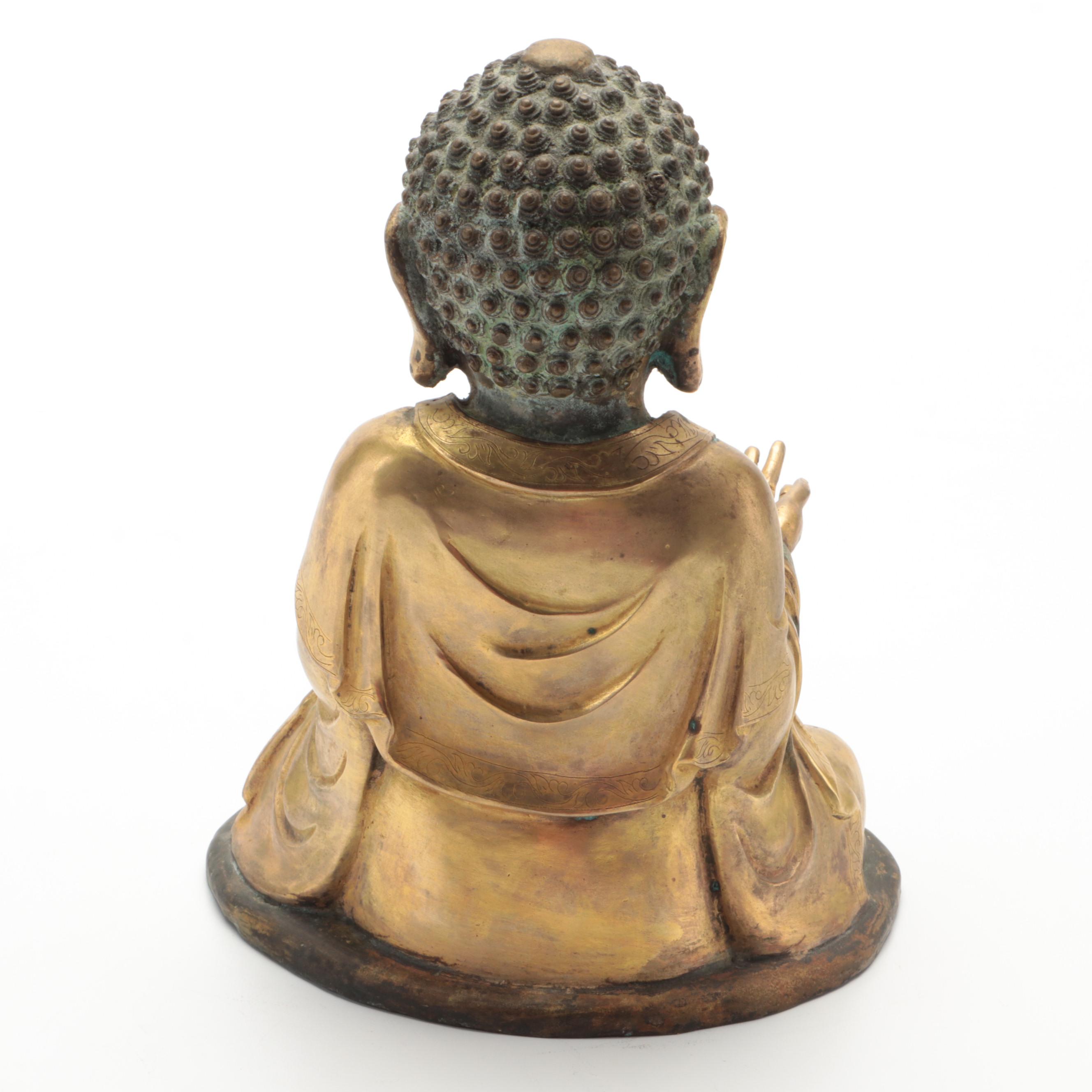 Japanese Gilt Bronze Buddha