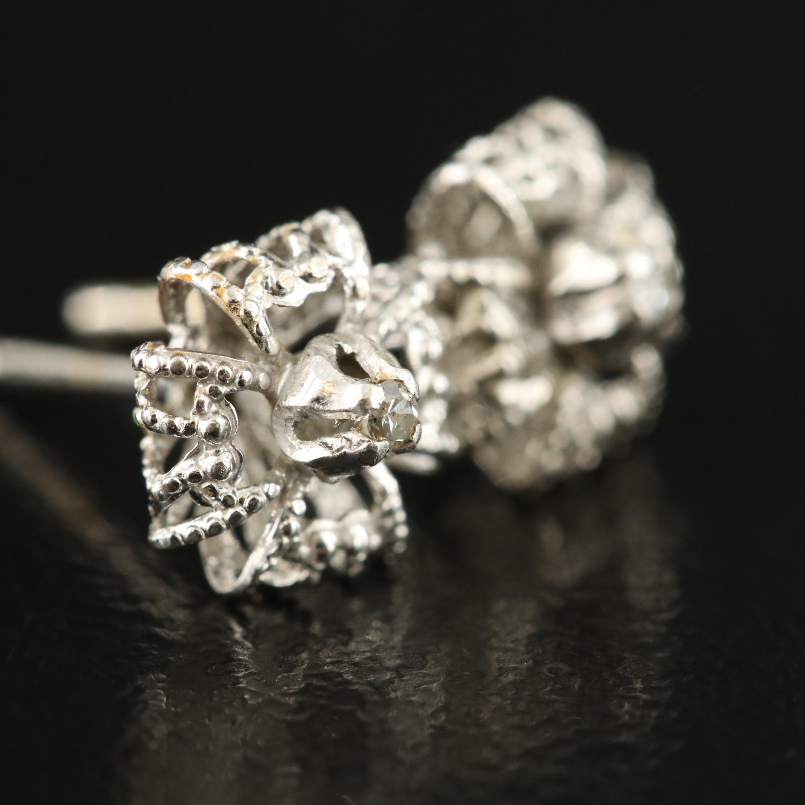 14K 0.02 CTW Diamond Maltese Cross Earrings