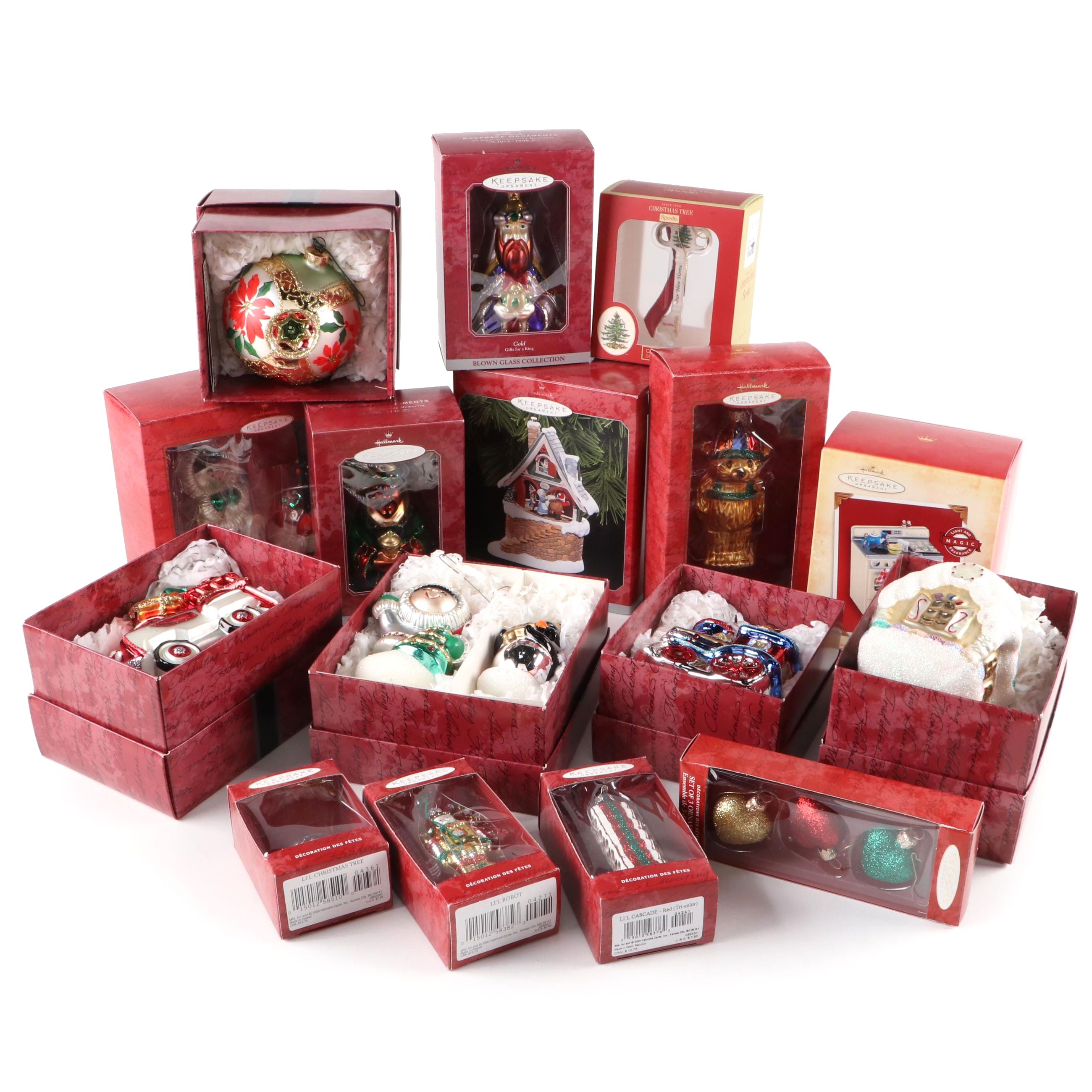 Hallmark Keepsake Handblown Glass and Other Christmas Ornaments