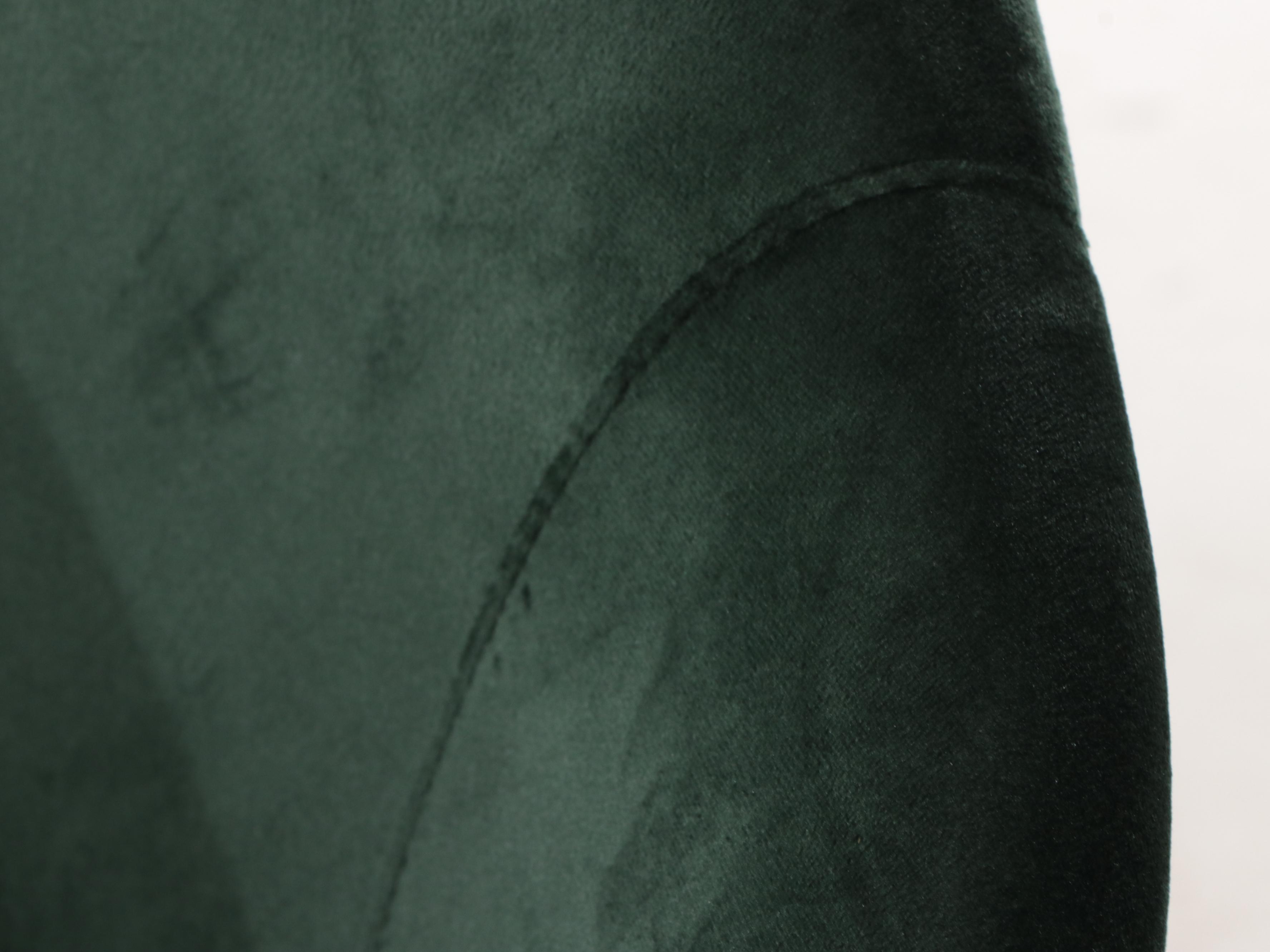 Pair of Contemporary Green-Upholstered and Gold Metal Club Chairs