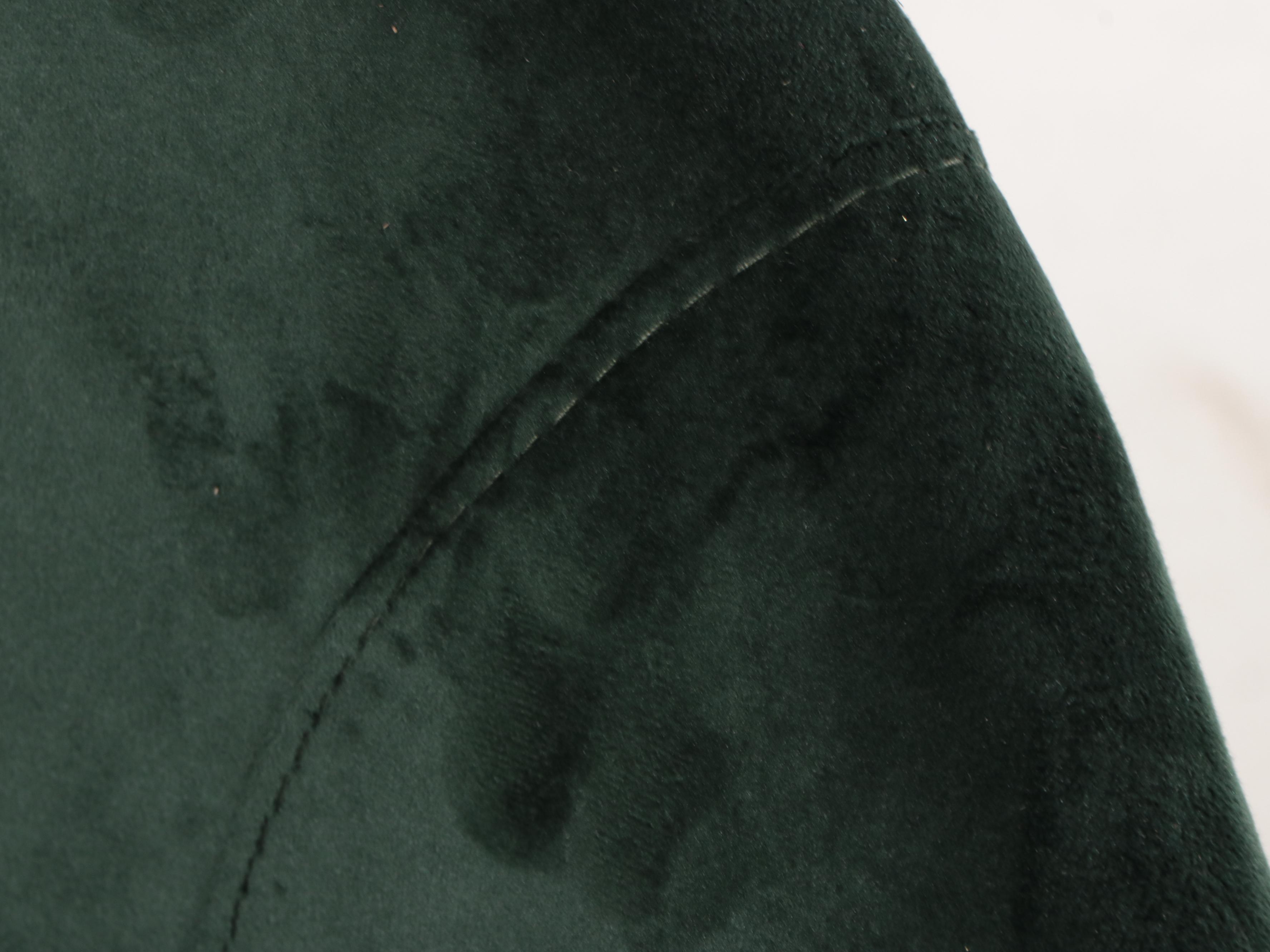 Pair of Contemporary Green-Upholstered and Gold Metal Club Chairs