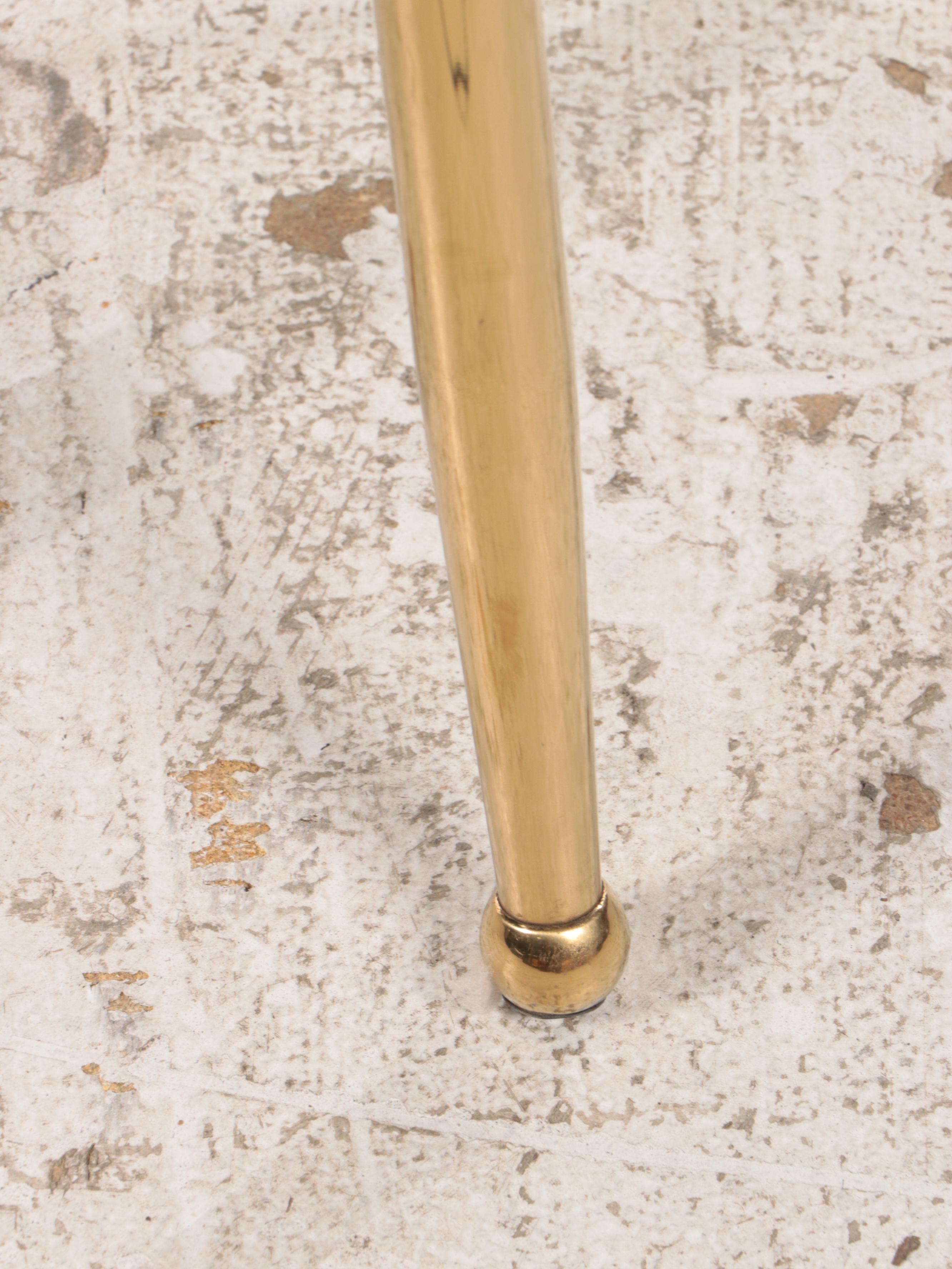 Pair of Contemporary Green-Upholstered and Gold Metal Club Chairs