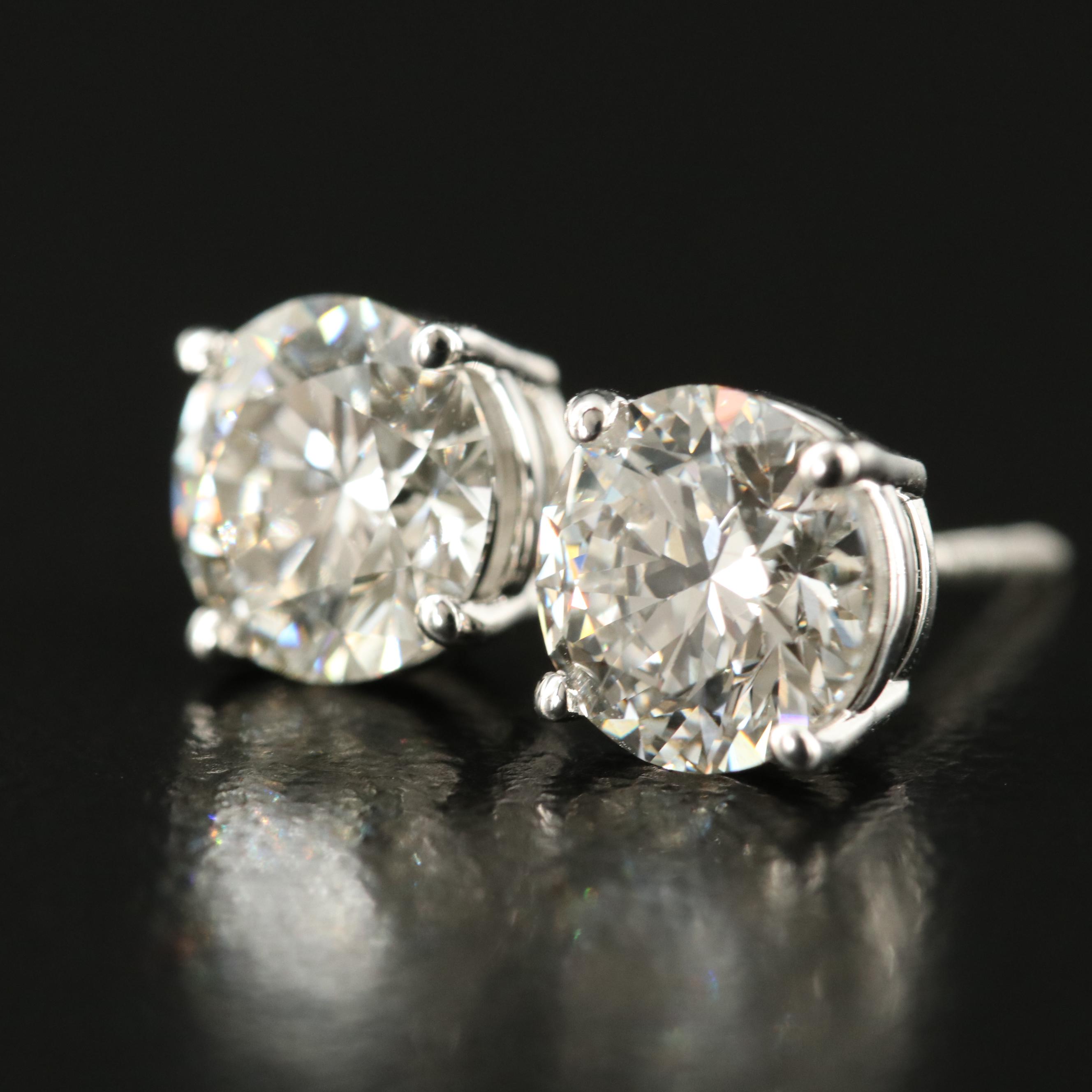 14K 2.16 CTW Lab Grown Diamond Stud Earrings