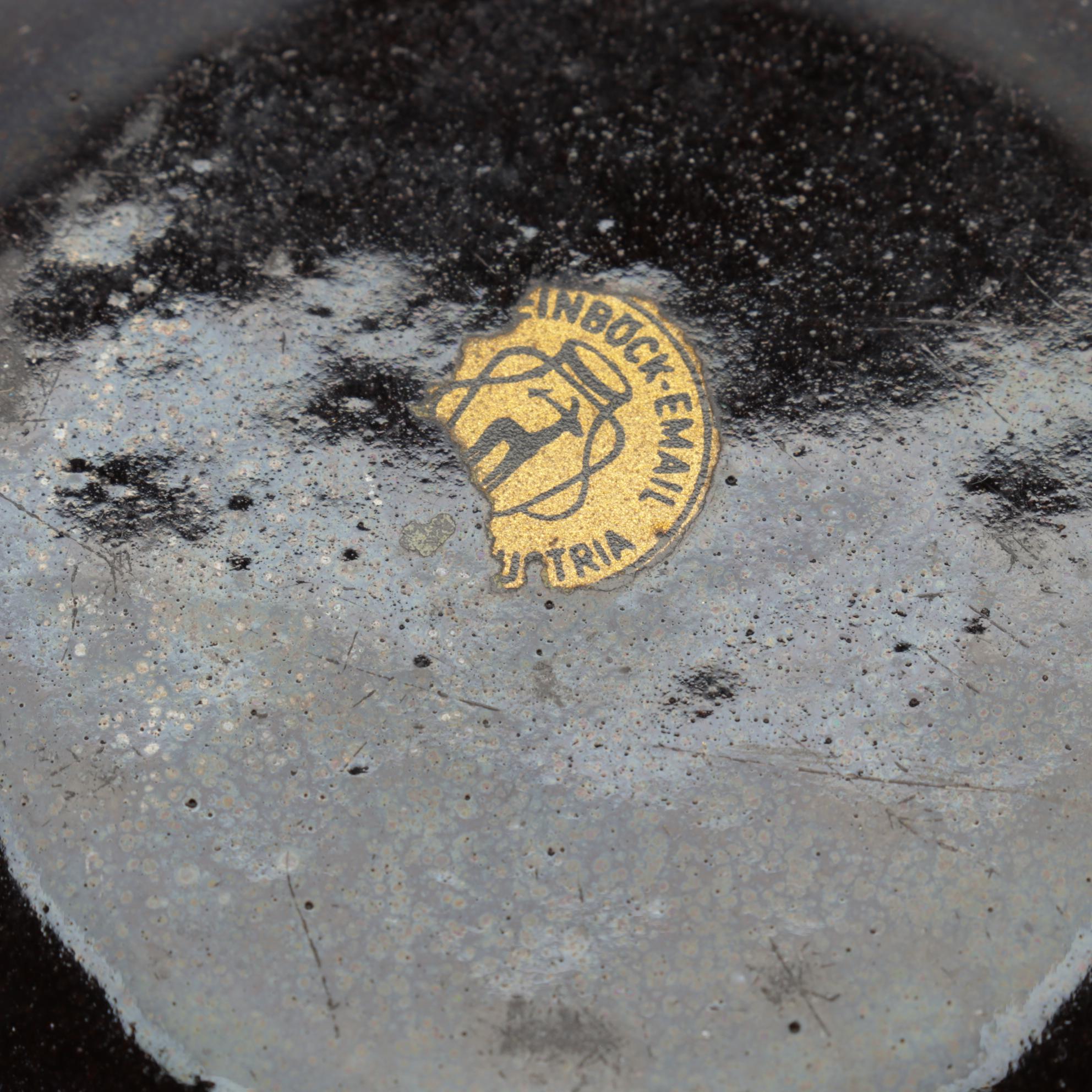 Craftsmen, Inc Copper Bookends with Copper, Glass, and Enamel Bowls and Ashtrays