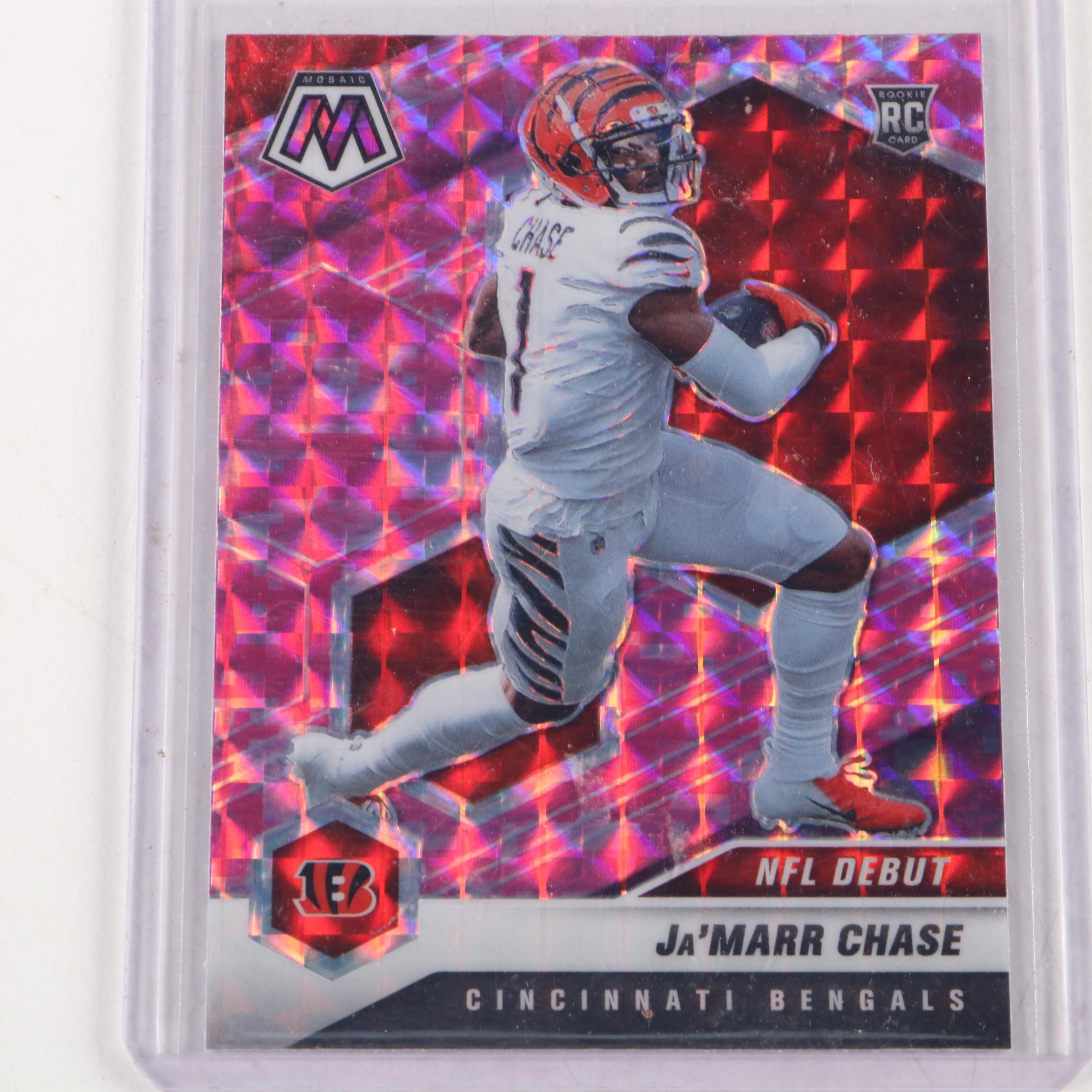 Cincinnati Bengals Football Cards with Joe Burrow and Ja'Marr Chase Rookies