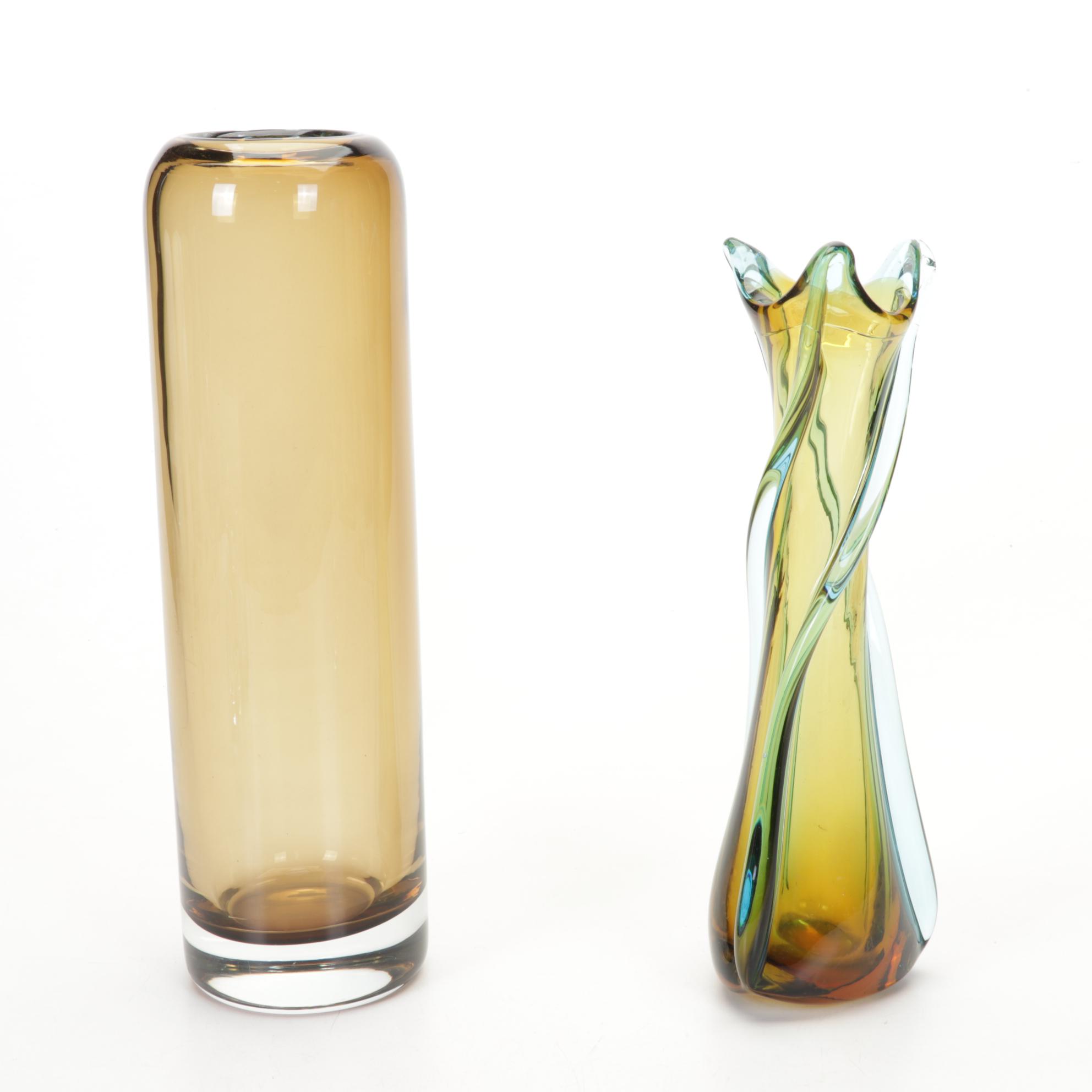 Blown Art Glass Vases and Paperweights