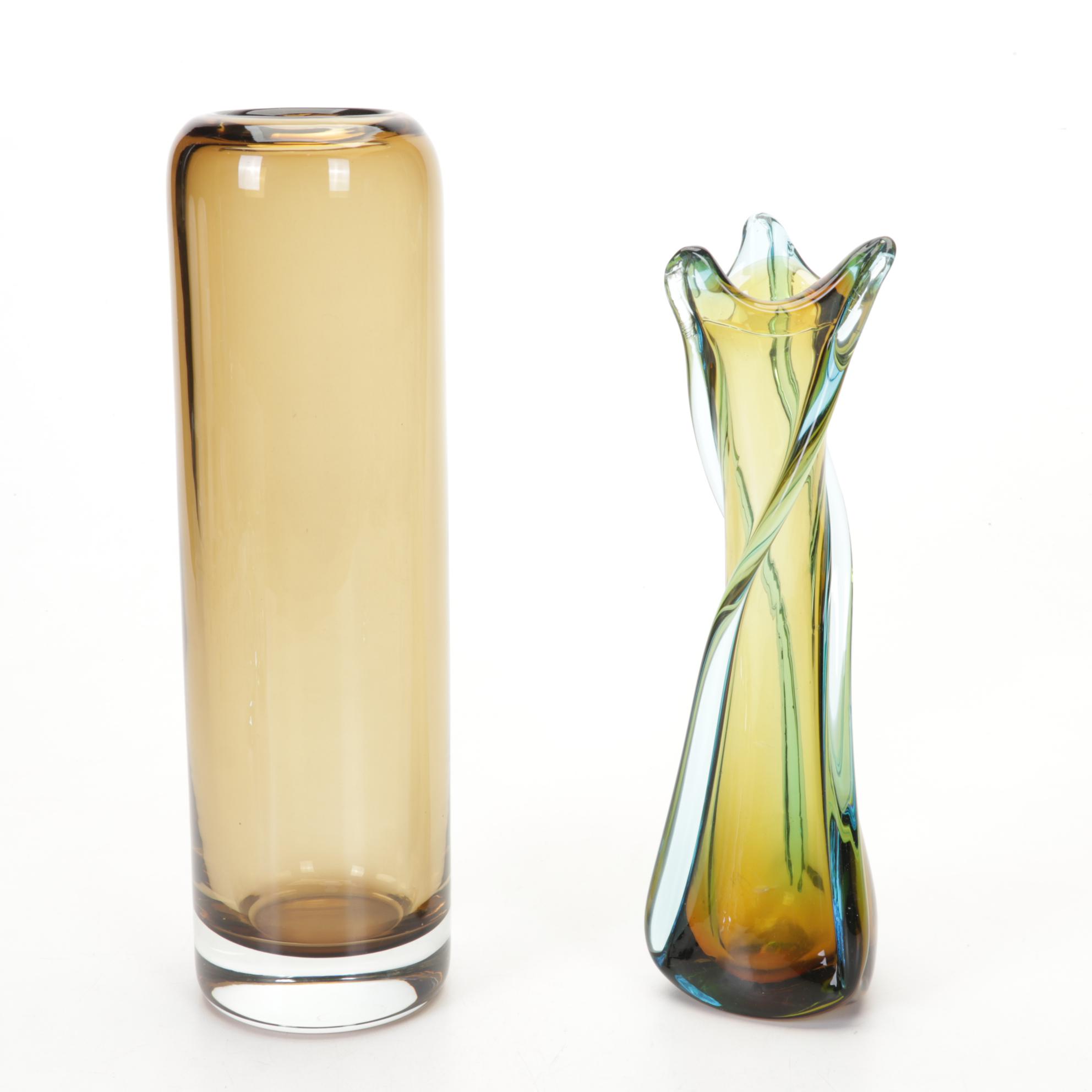 Blown Art Glass Vases and Paperweights