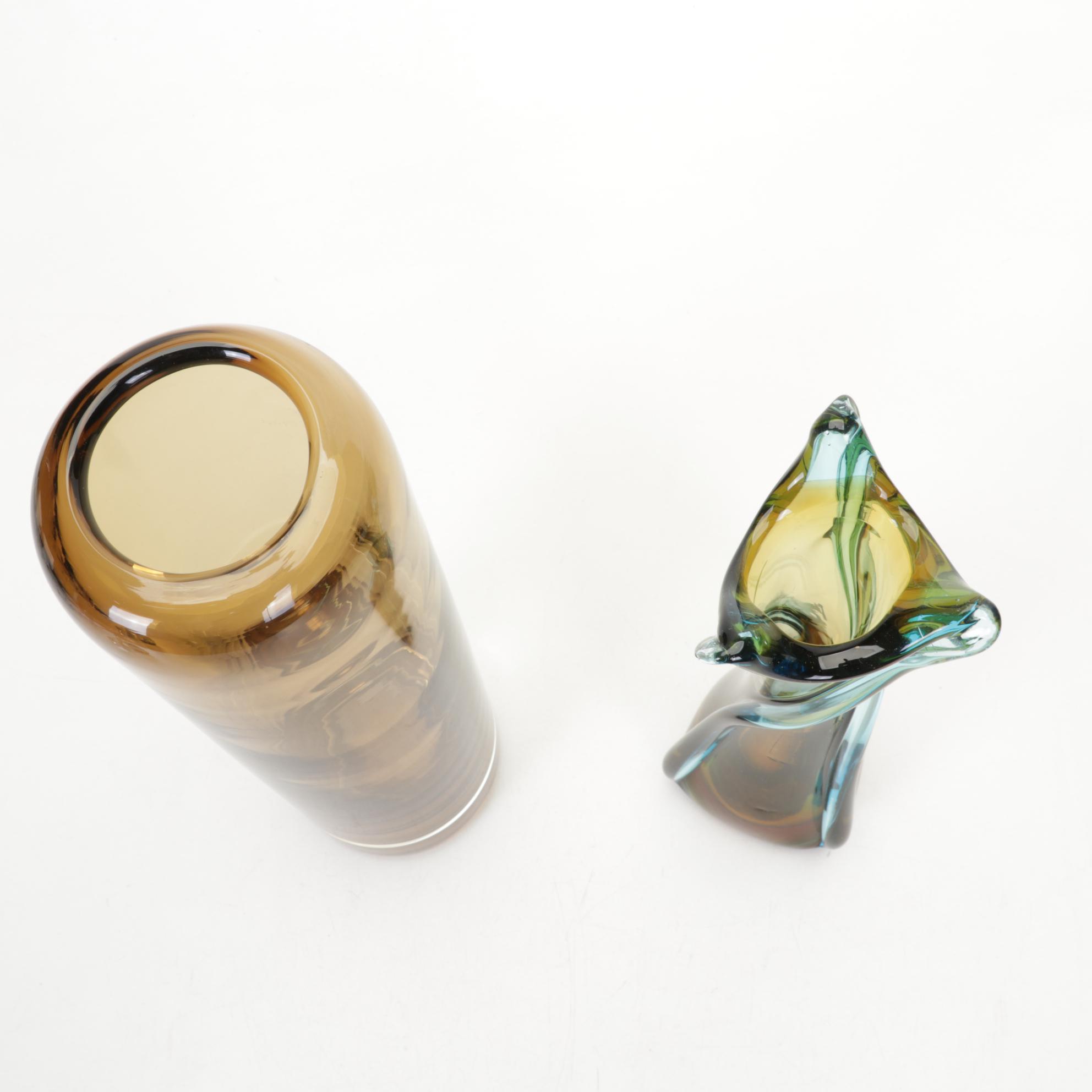 Blown Art Glass Vases and Paperweights