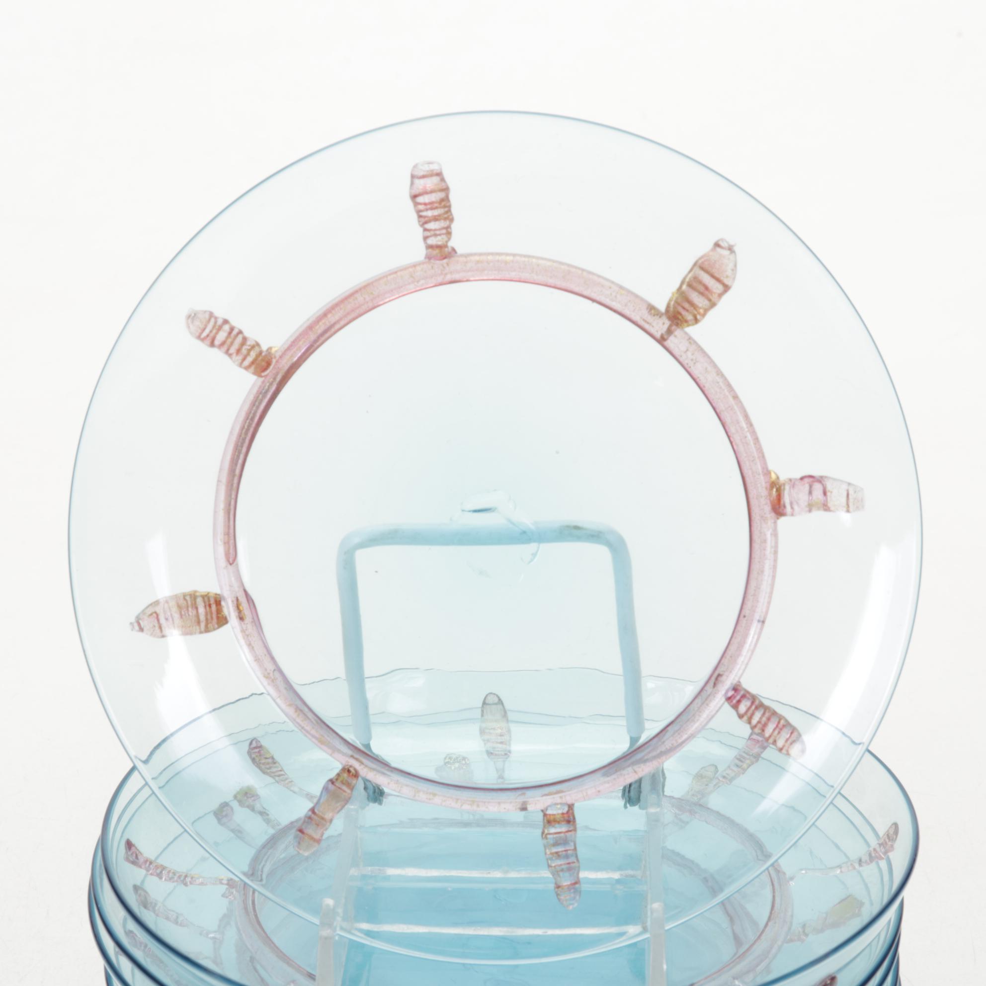 Venetian  Style Art Glass Plates