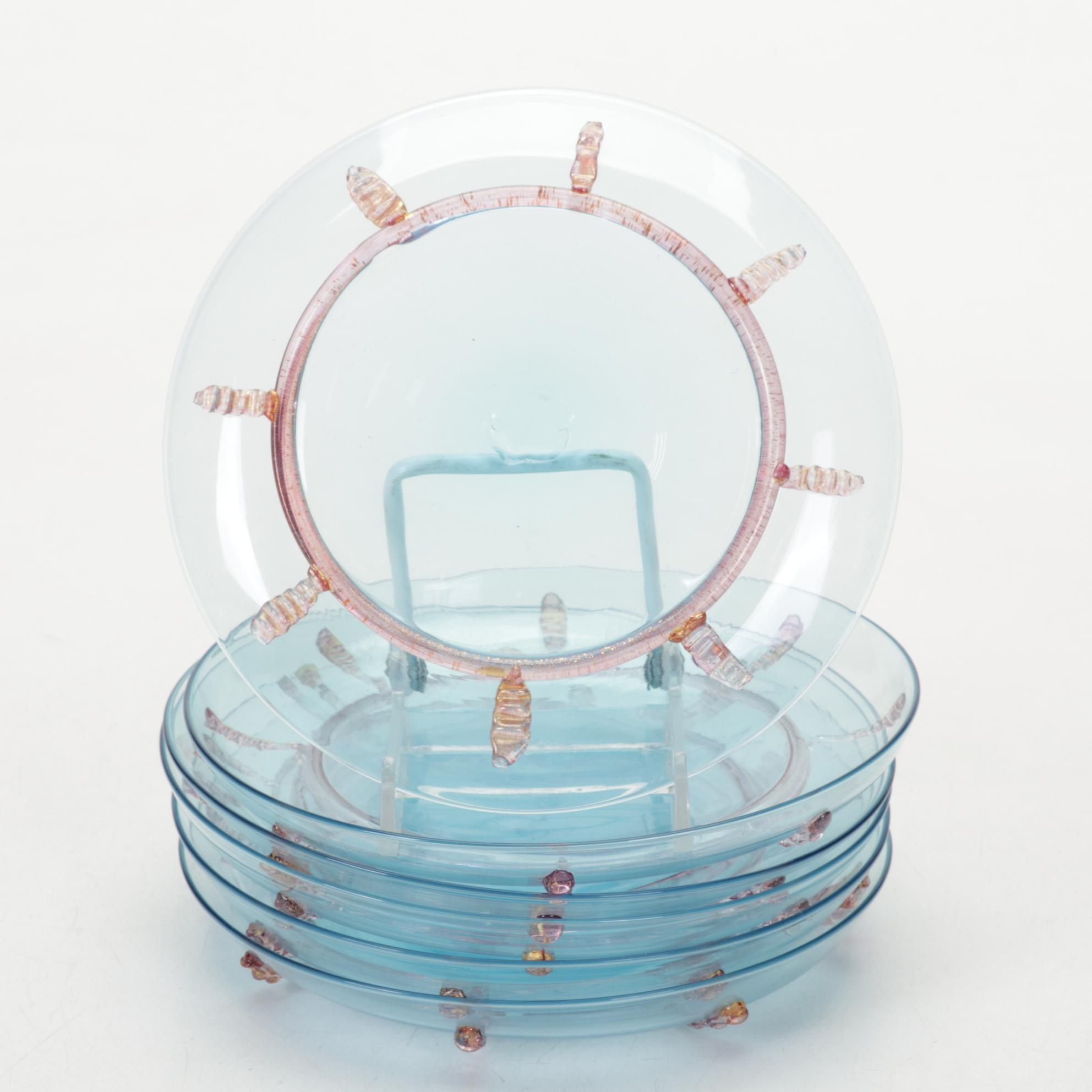 Venetian  Style Art Glass Plates