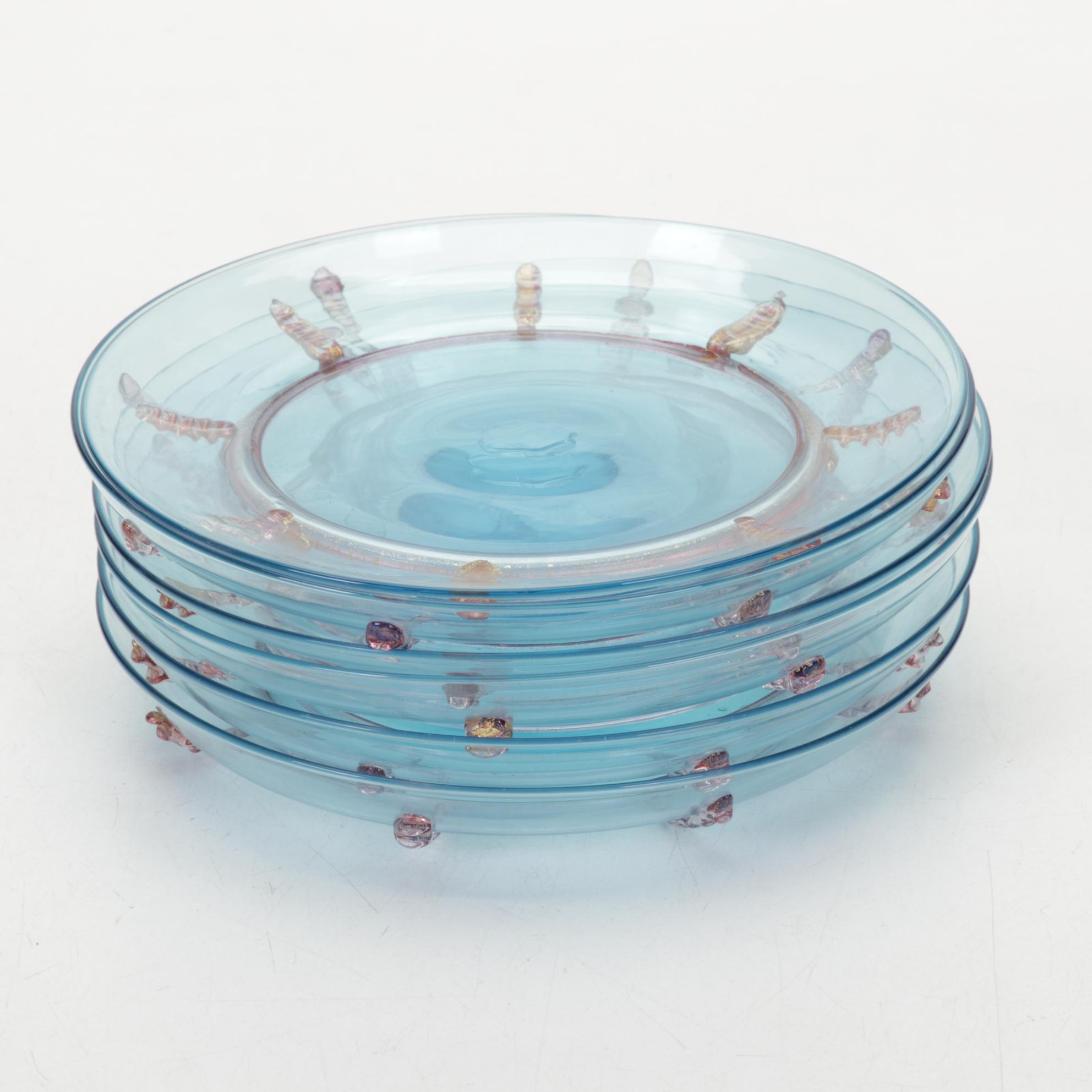 Venetian  Style Art Glass Plates