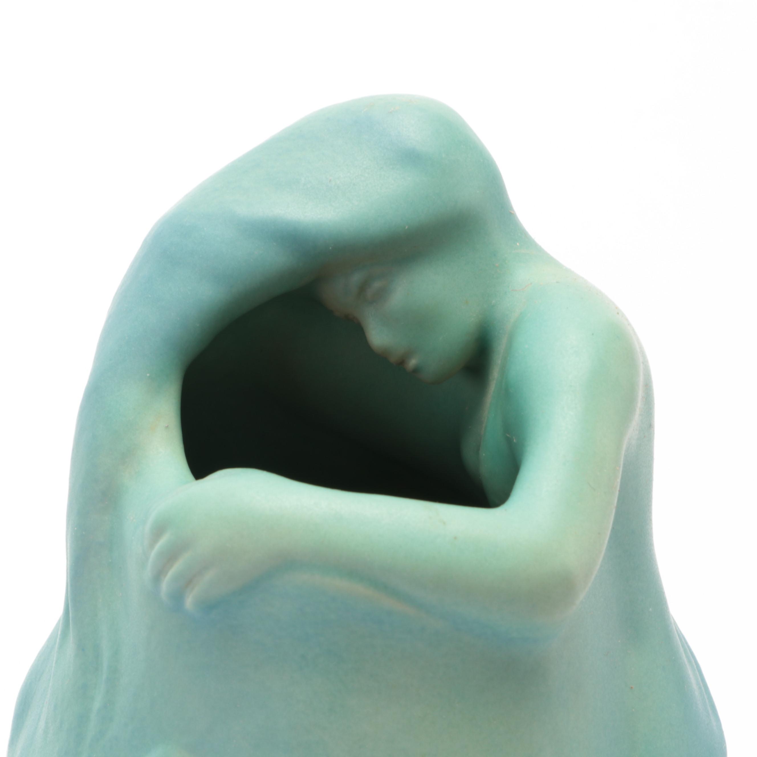 Loretta Short for Van Briggle Pottery Ming Blue "Lorelei" Vase, 1988-1997