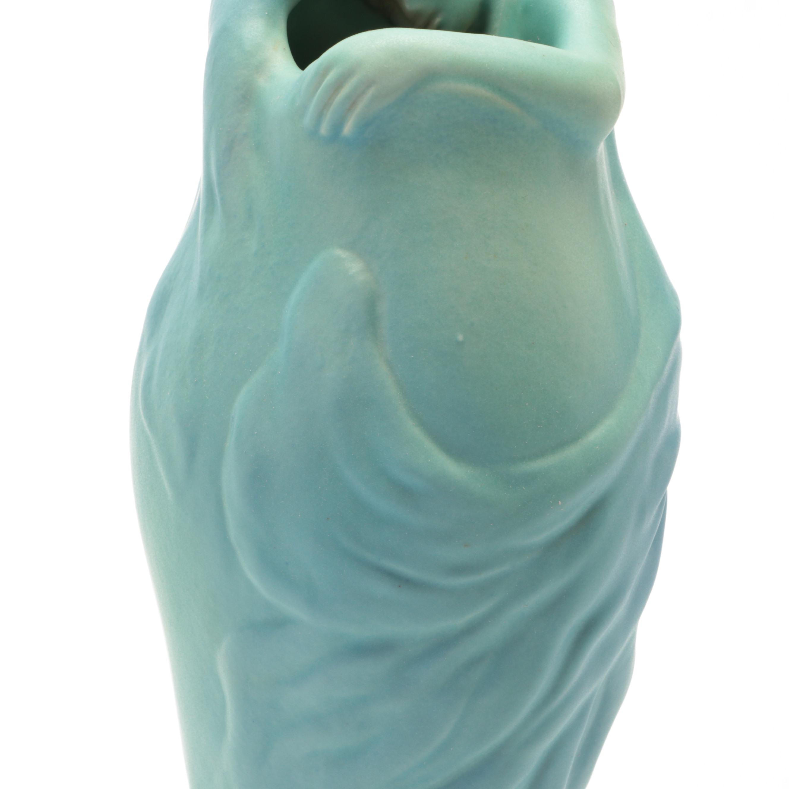 Loretta Short for Van Briggle Pottery Ming Blue "Lorelei" Vase, 1988-1997