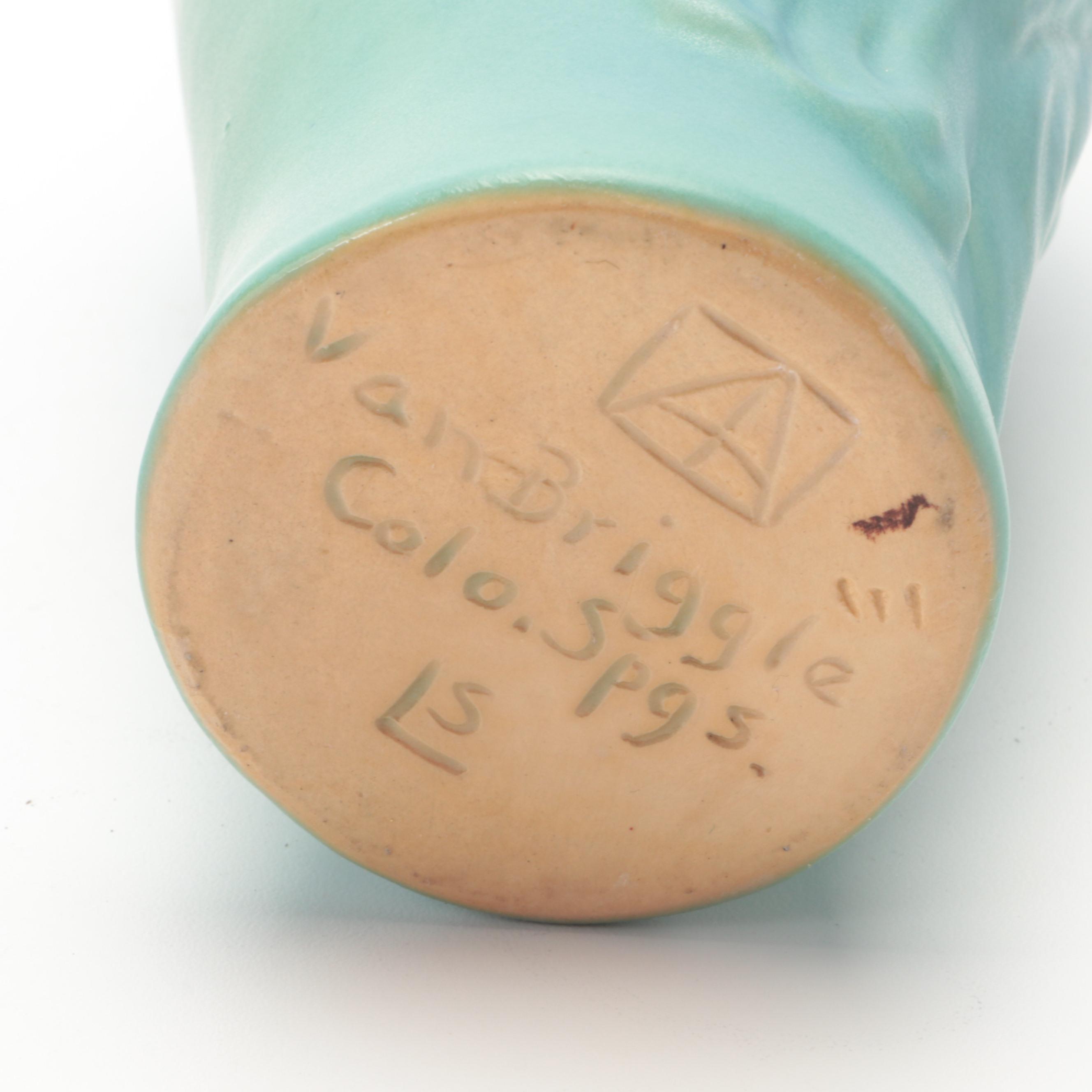 Loretta Short for Van Briggle Pottery Ming Blue "Lorelei" Vase, 1988-1997