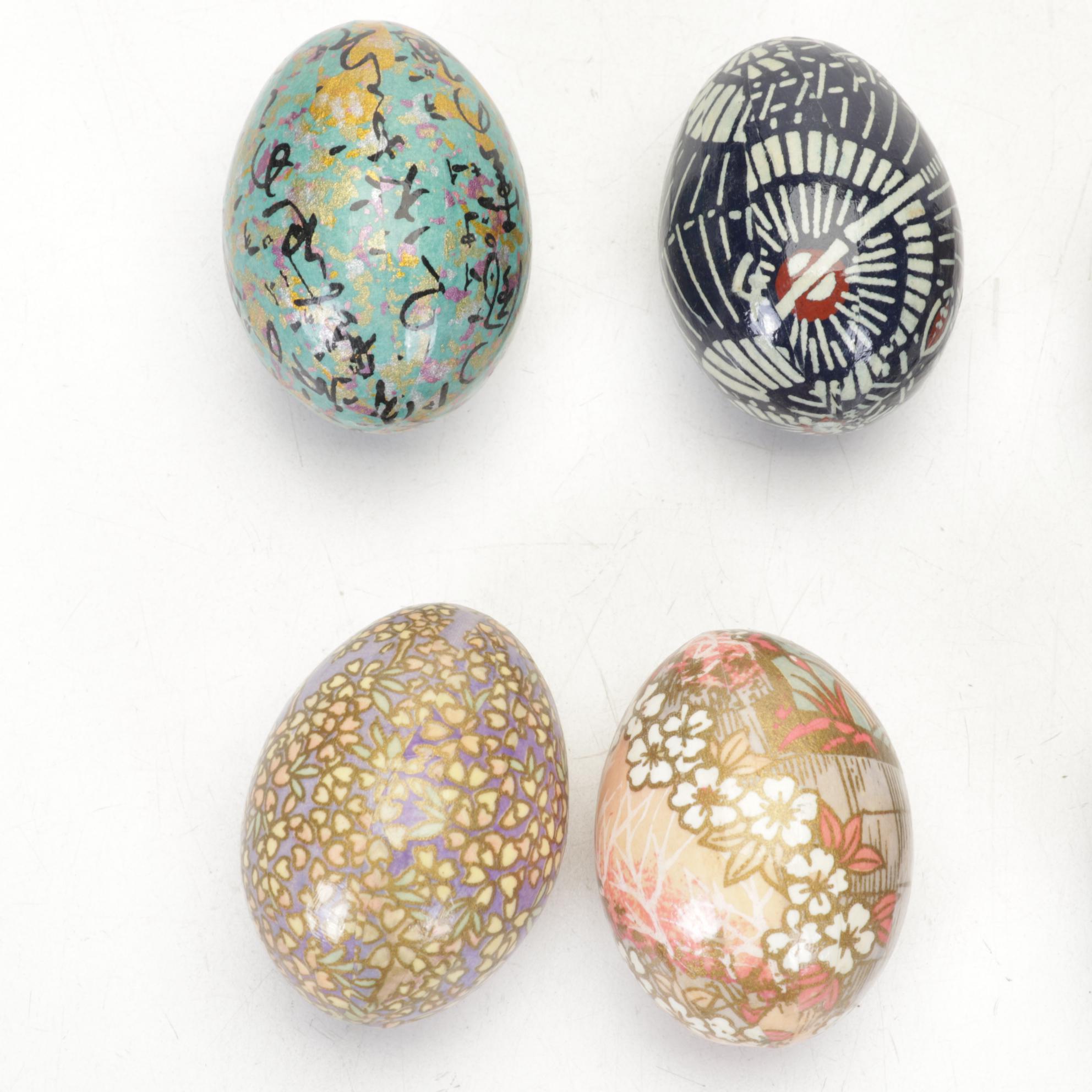 Japanese Style Hand-Decorated Washi Paper Covered Eggs