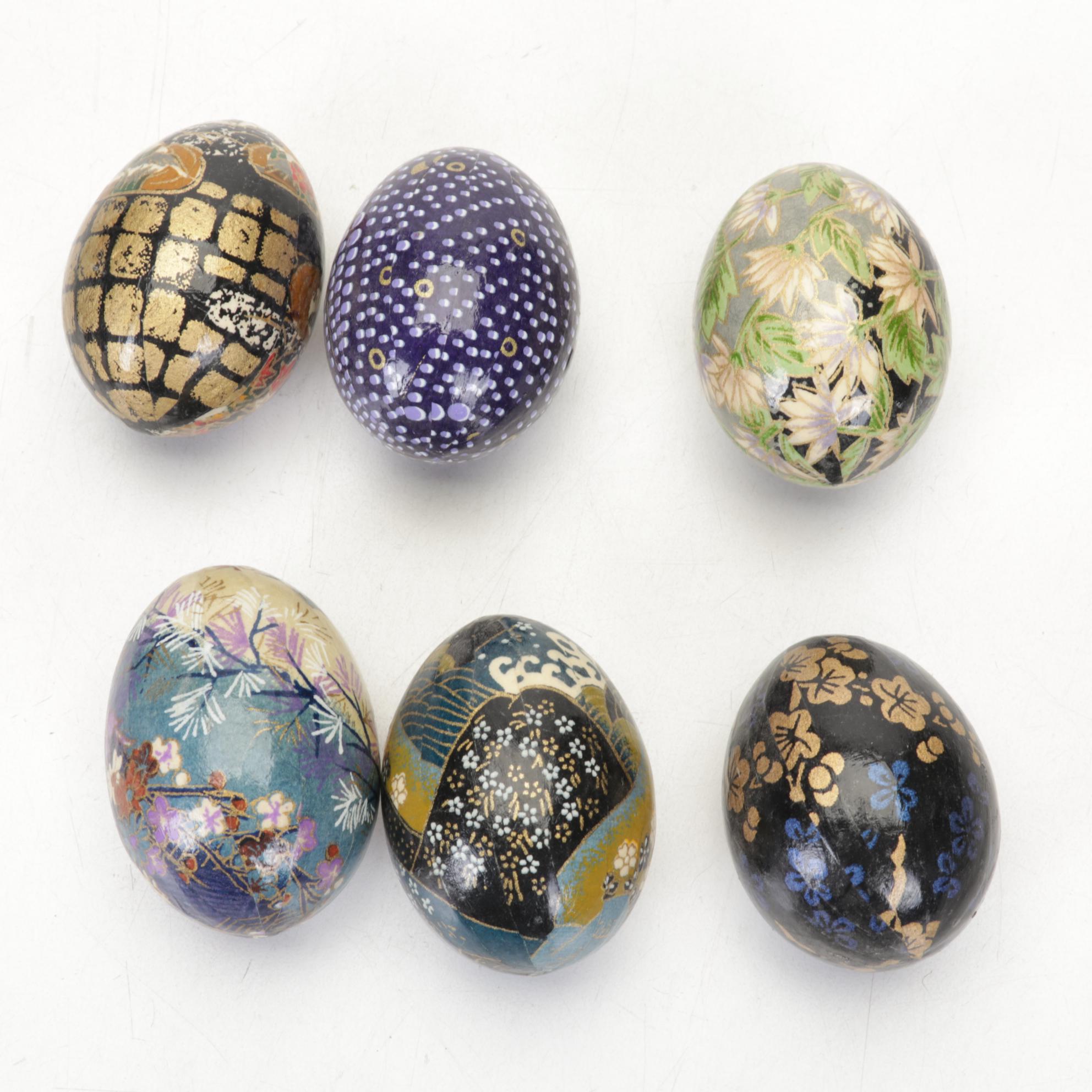 Japanese Style Hand-Decorated Washi Paper Covered Eggs