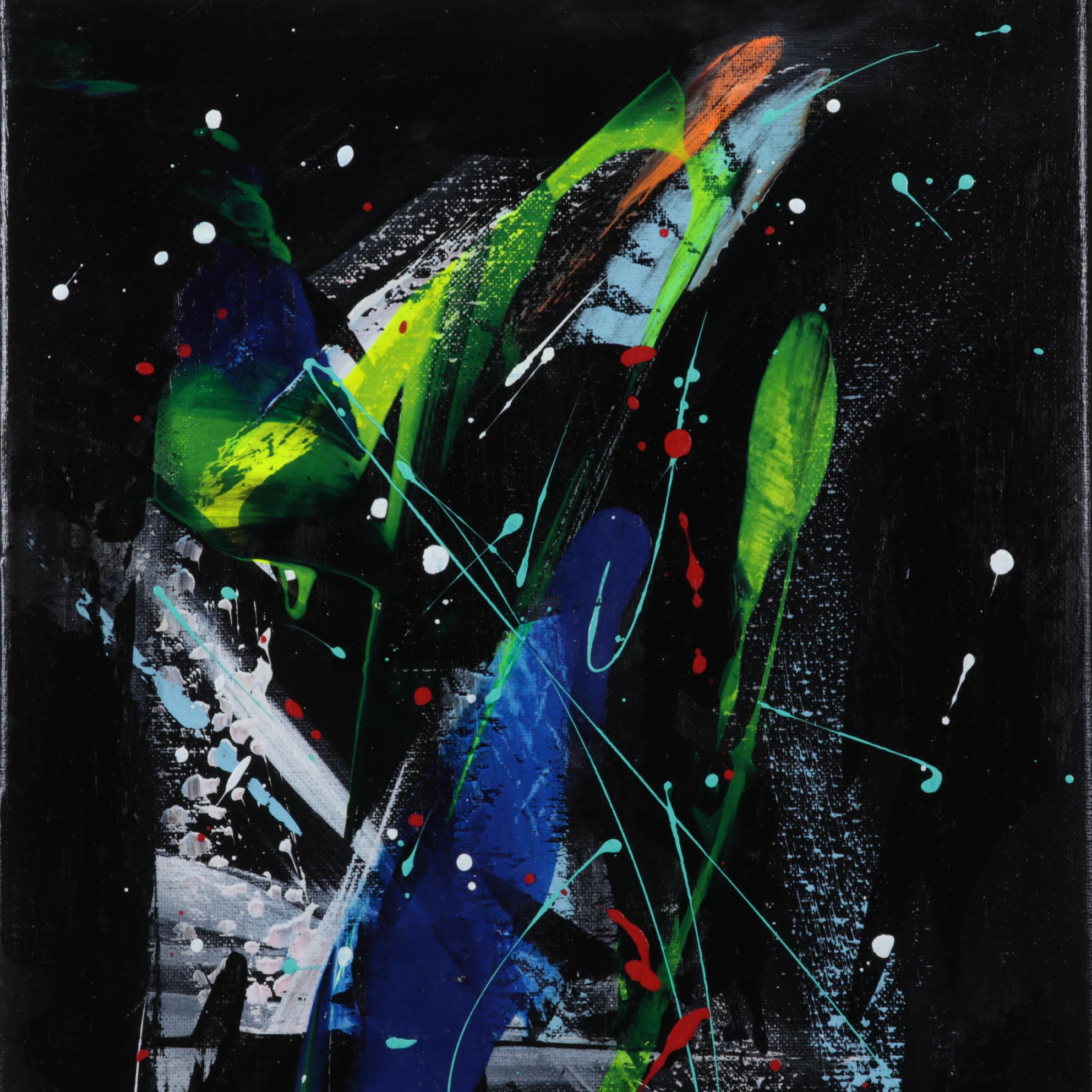 Farshad Lanjani Abstract Acrylic Painting, 21st Century