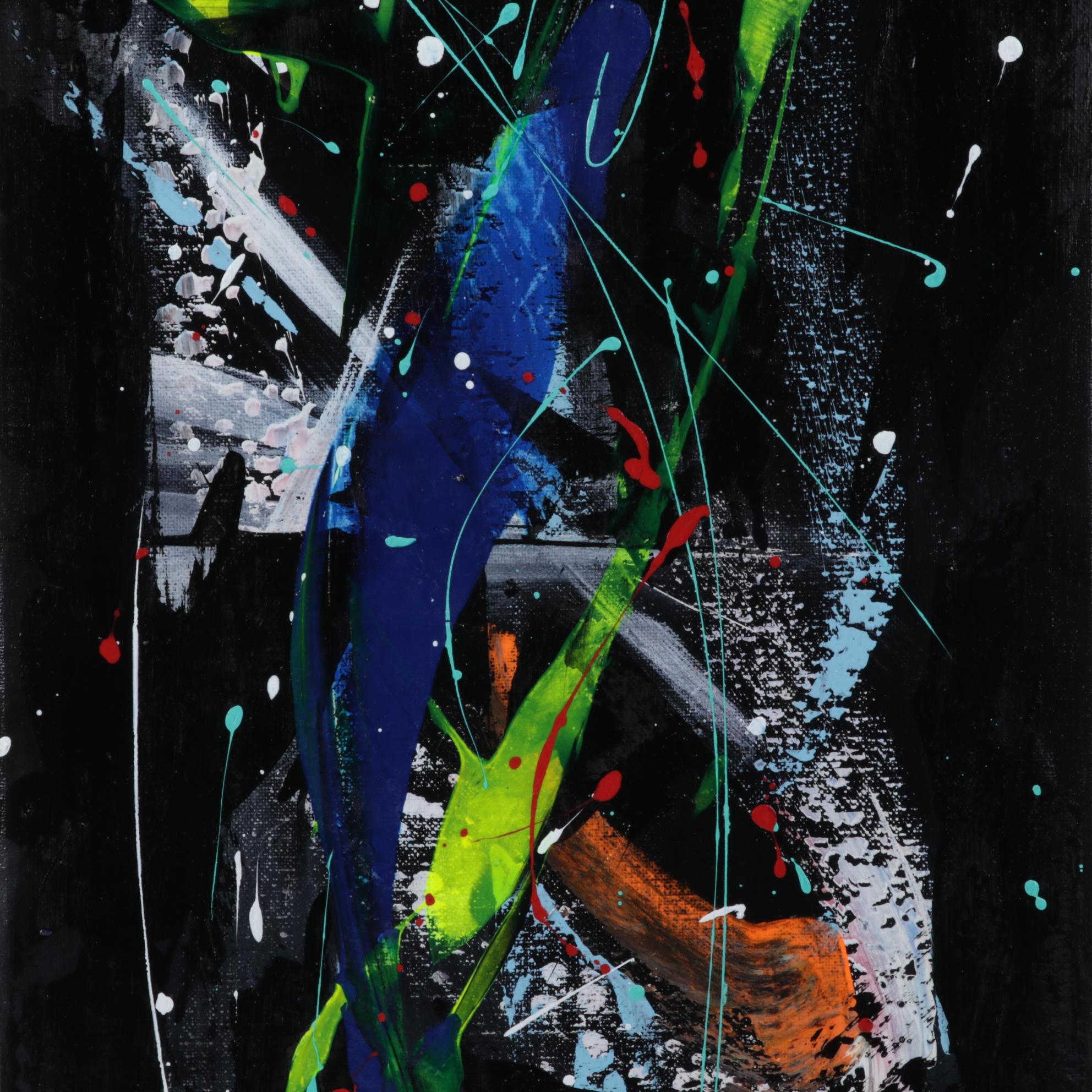 Farshad Lanjani Abstract Acrylic Painting, 21st Century