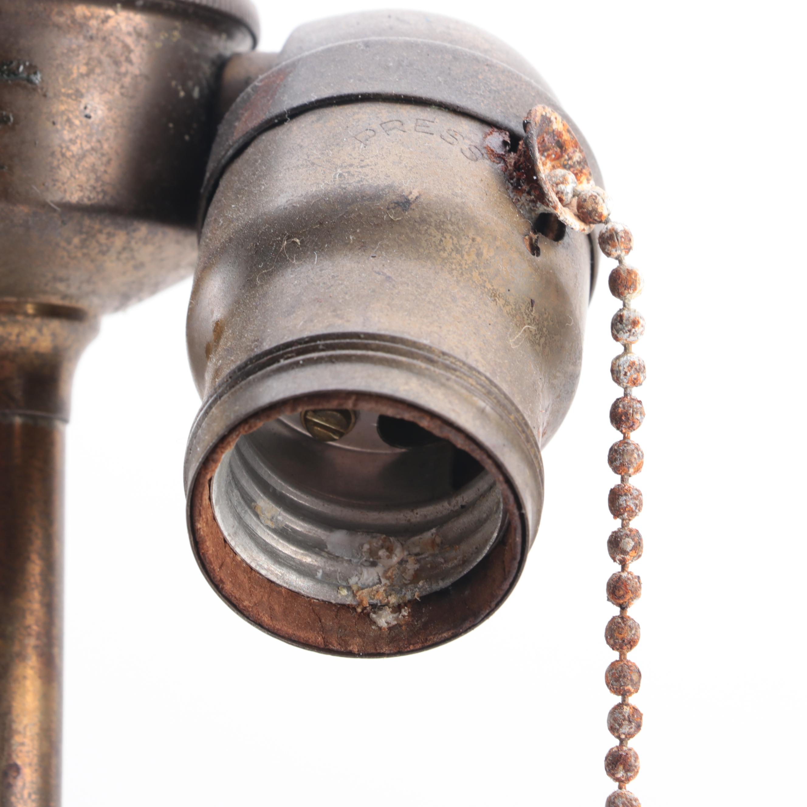 Chinese Hu Form Porcelain Vase Table Lamp, Early to Mid 20th Century