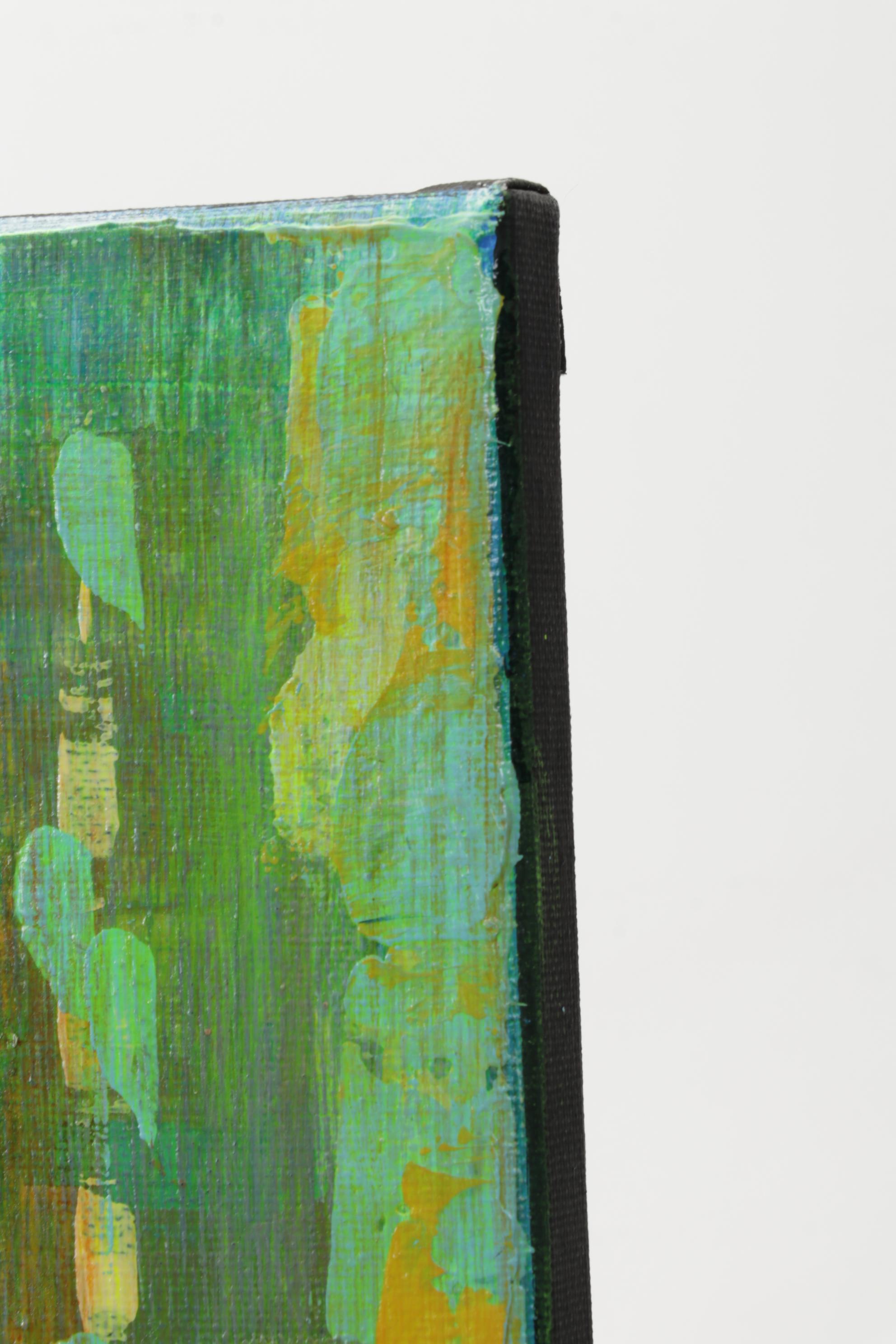 Farshad Lanjani Abstract Cityscape Acrylic Painting, 21st Century