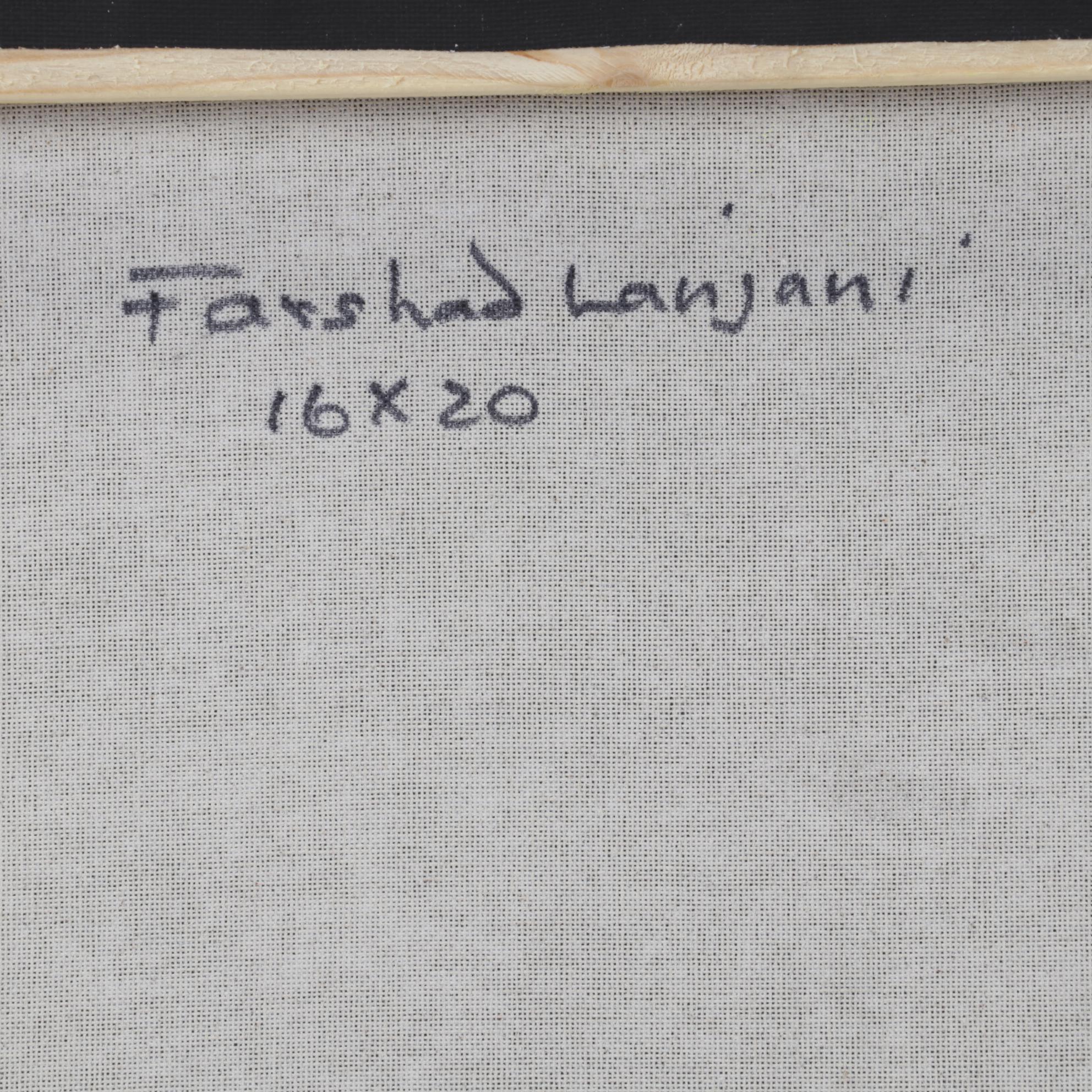 Farshad Lanjani Abstract Cityscape Acrylic Painting, 21st Century