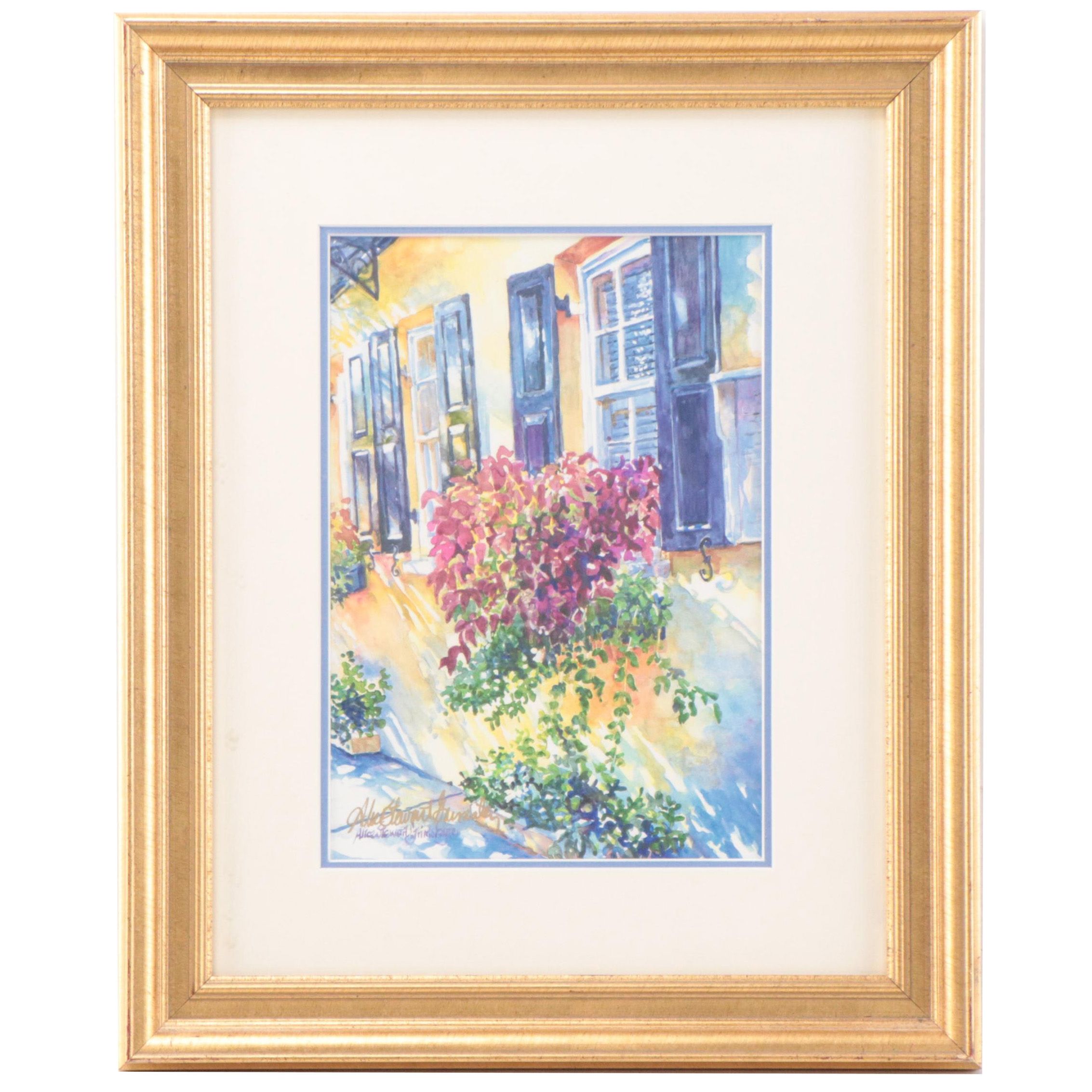 Alice Stewart Grimsley Giclée of Garden Scene