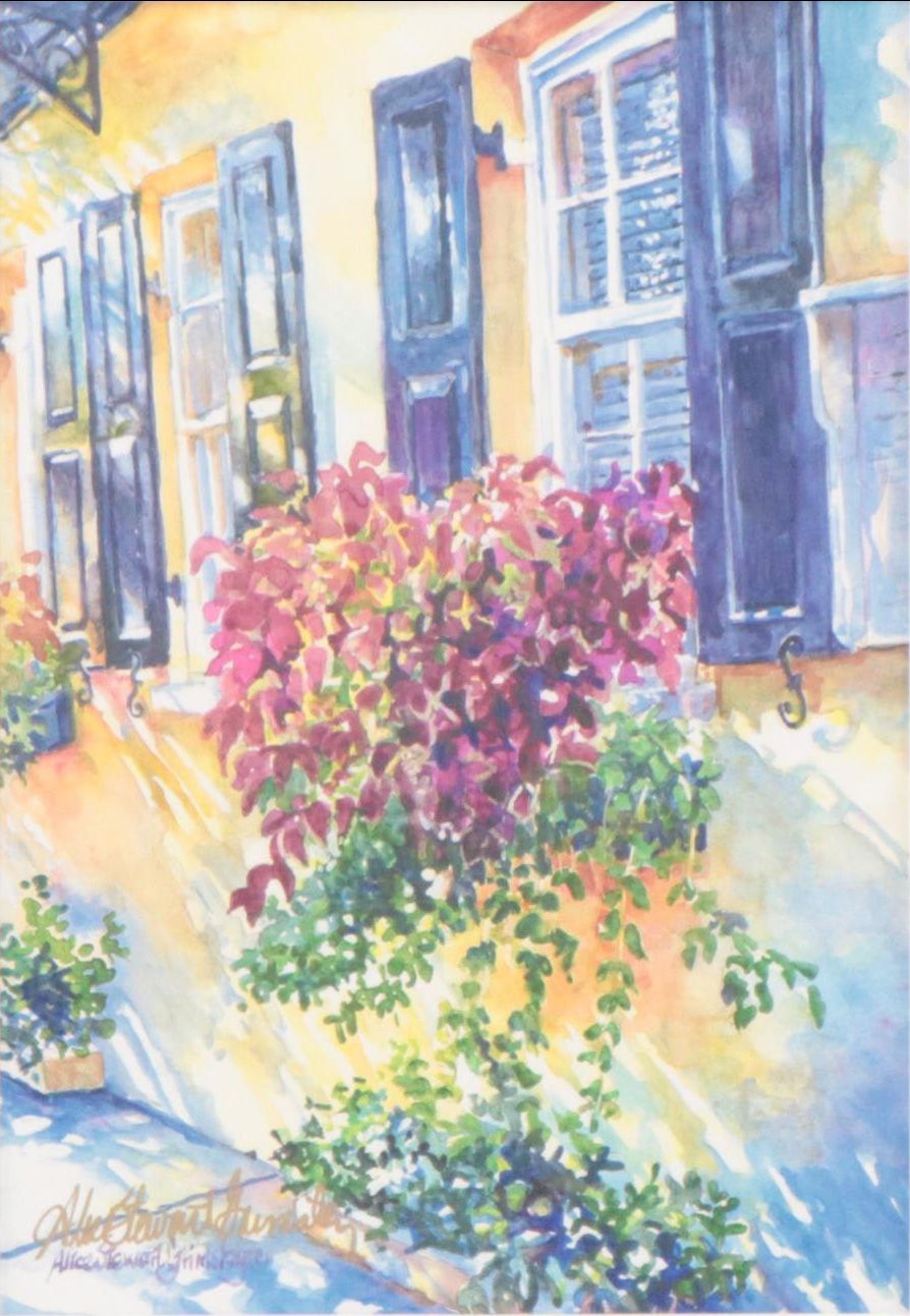 Alice Stewart Grimsley Giclée of Garden Scene