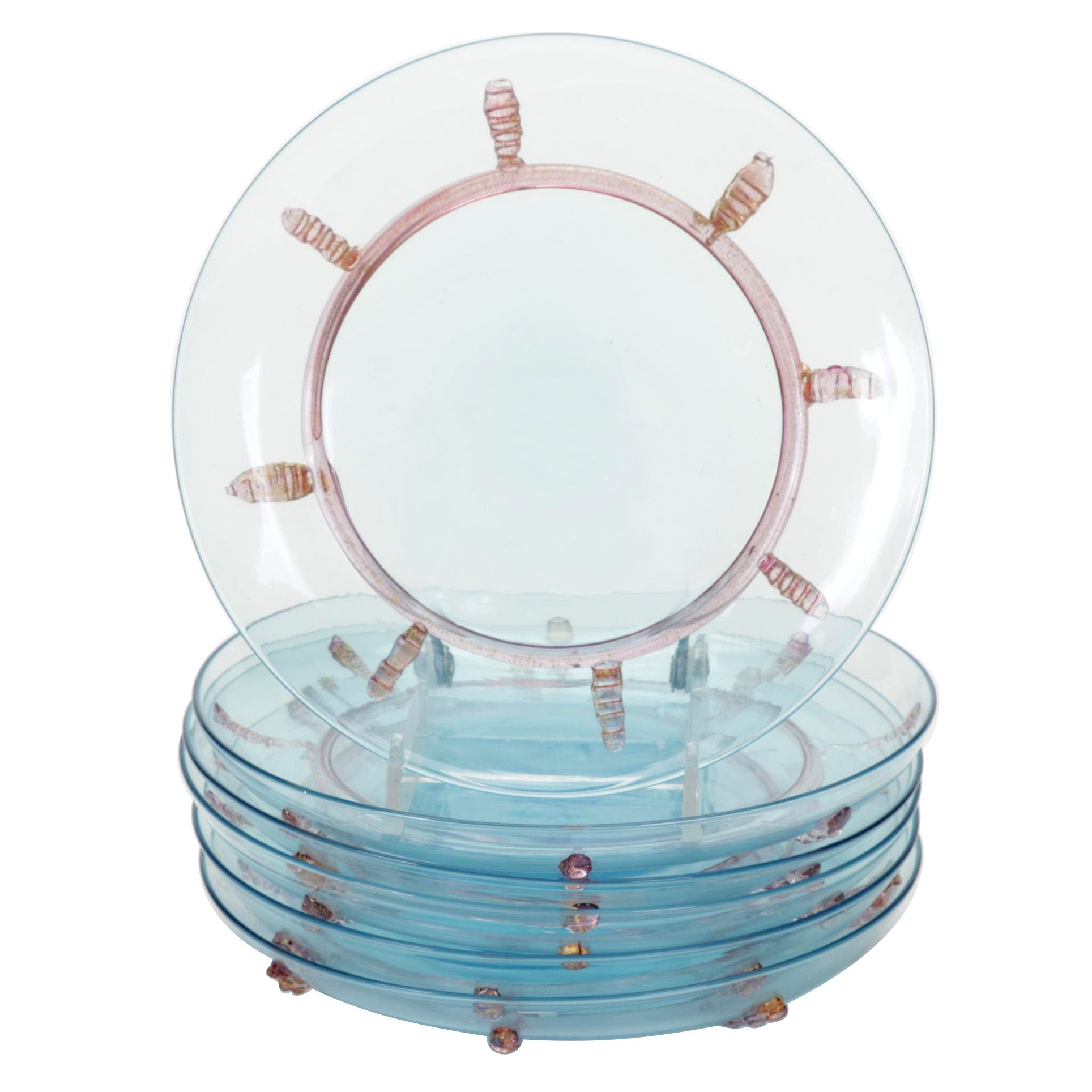 Venetian  Style Art Glass Plates