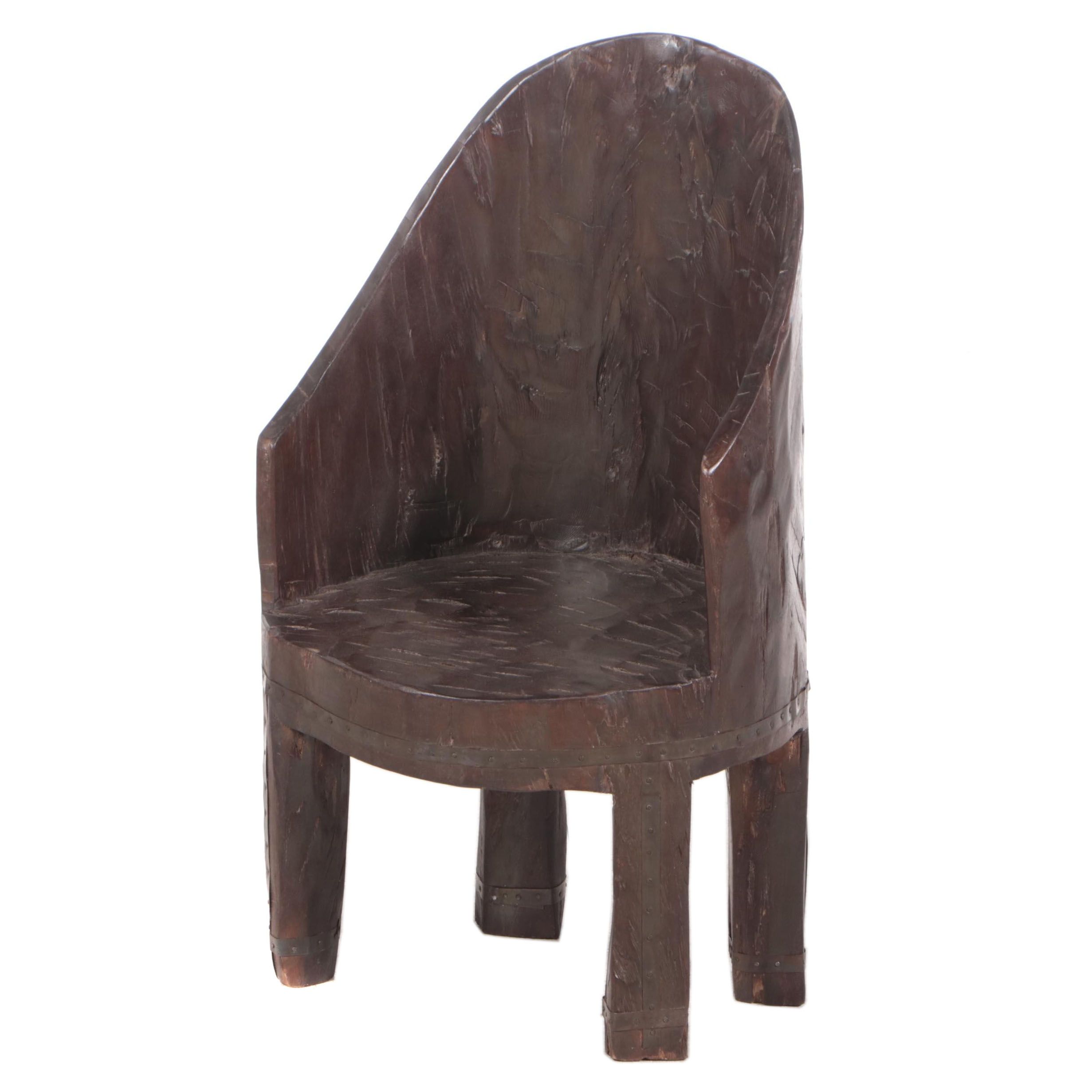 Blue Ocean Traders Indian Nagaland Log Chair