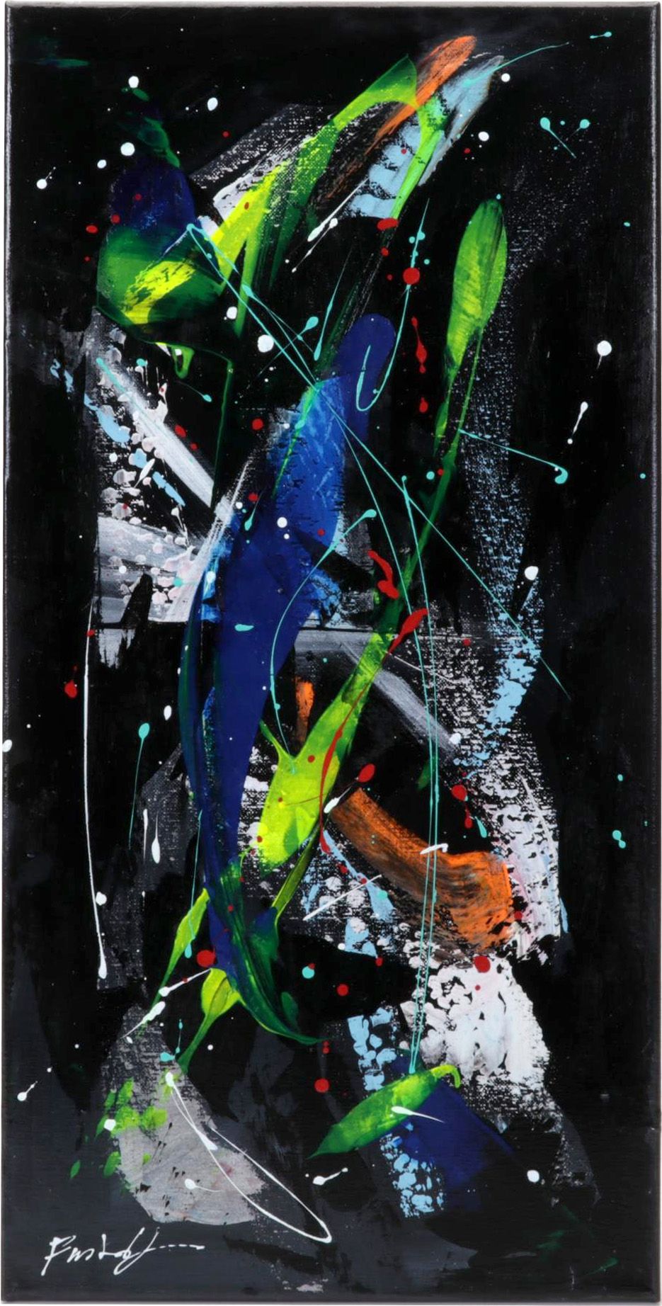 Farshad Lanjani Abstract Acrylic Painting, 21st Century