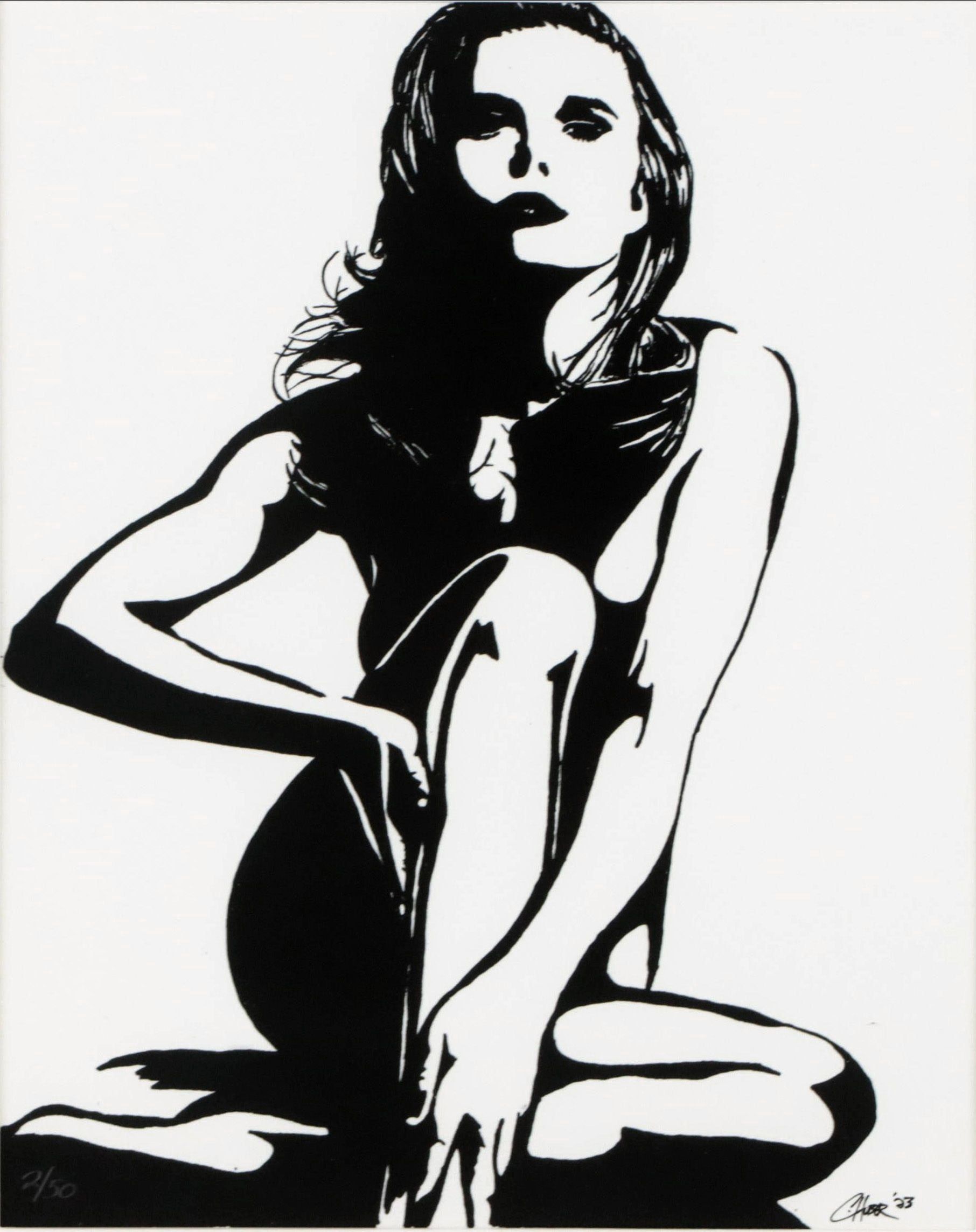 Chris Huber Giclée of Figure "Domino," 2023